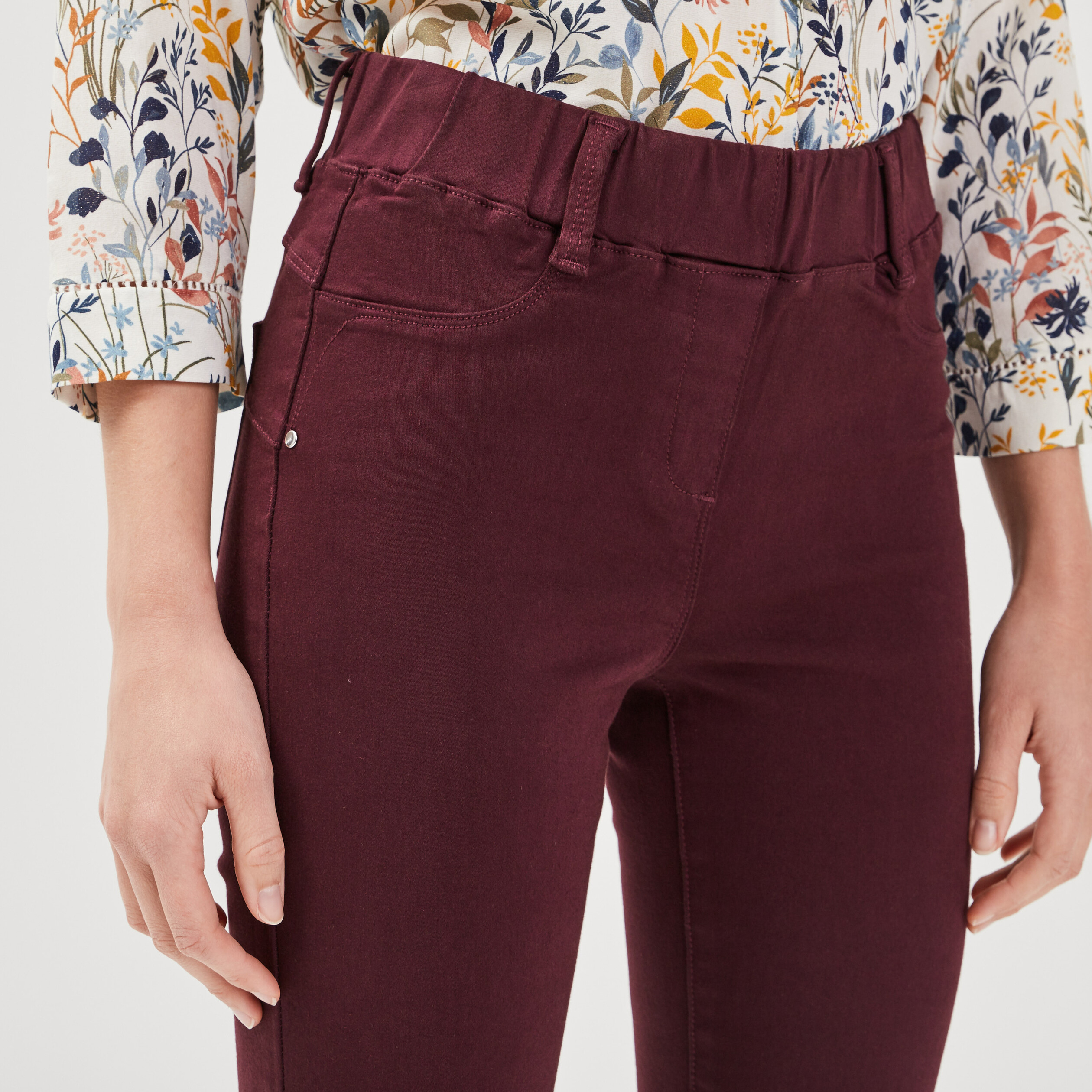 Tregging taille standard prune femme Br al
