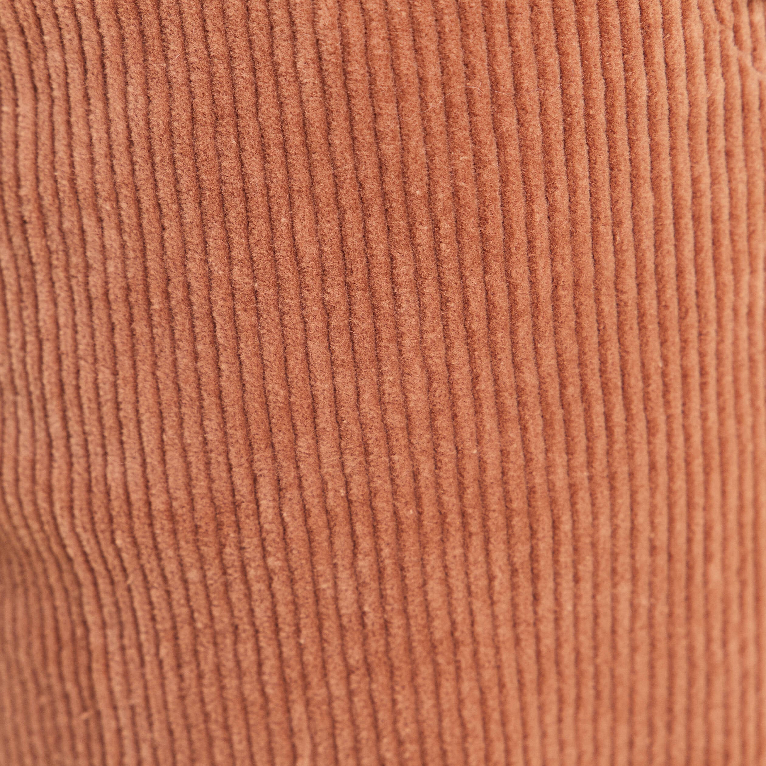 Pantalon large velours c&ocirc;tel&eacute; marron femme