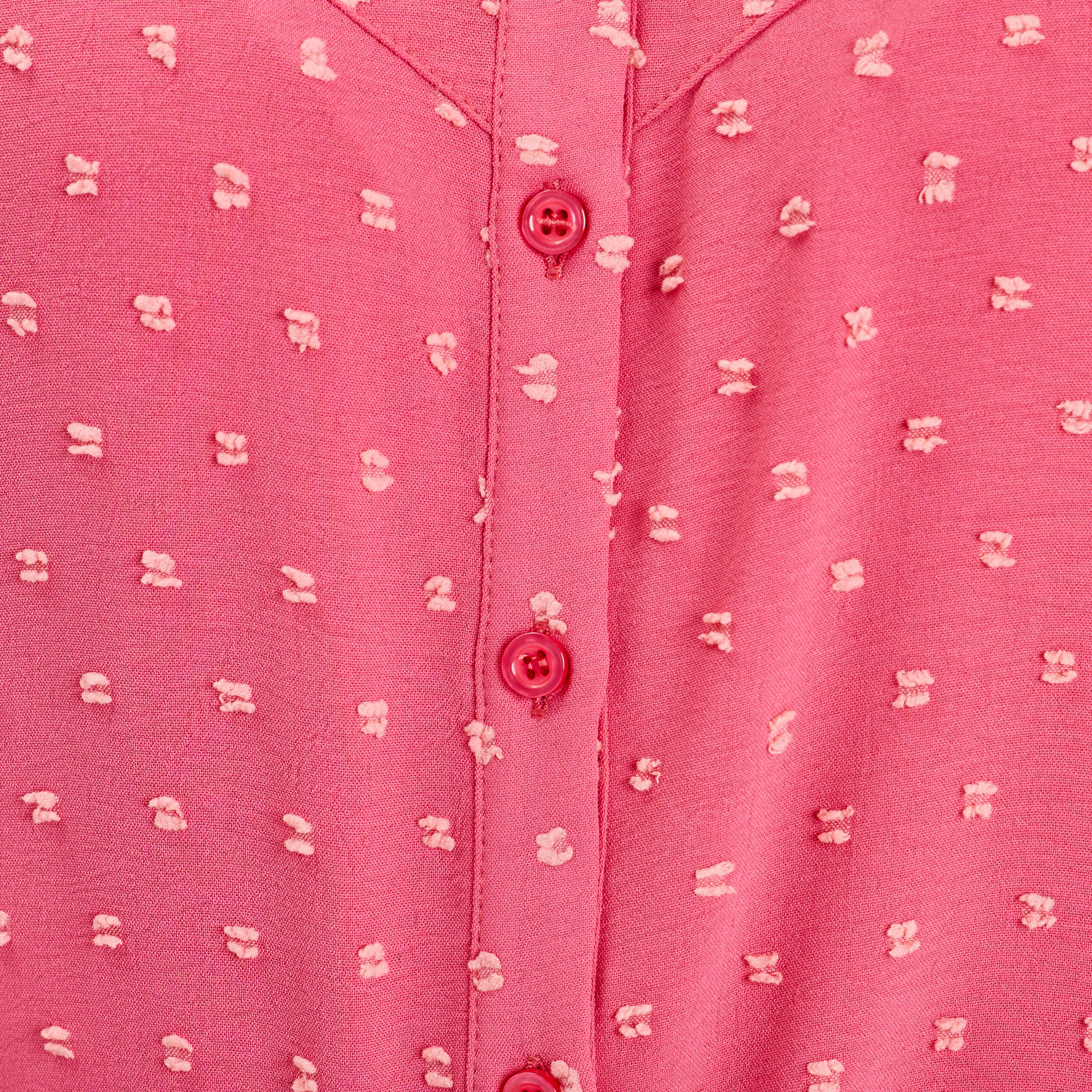 Chemise manches 3/4 rose framboise femme