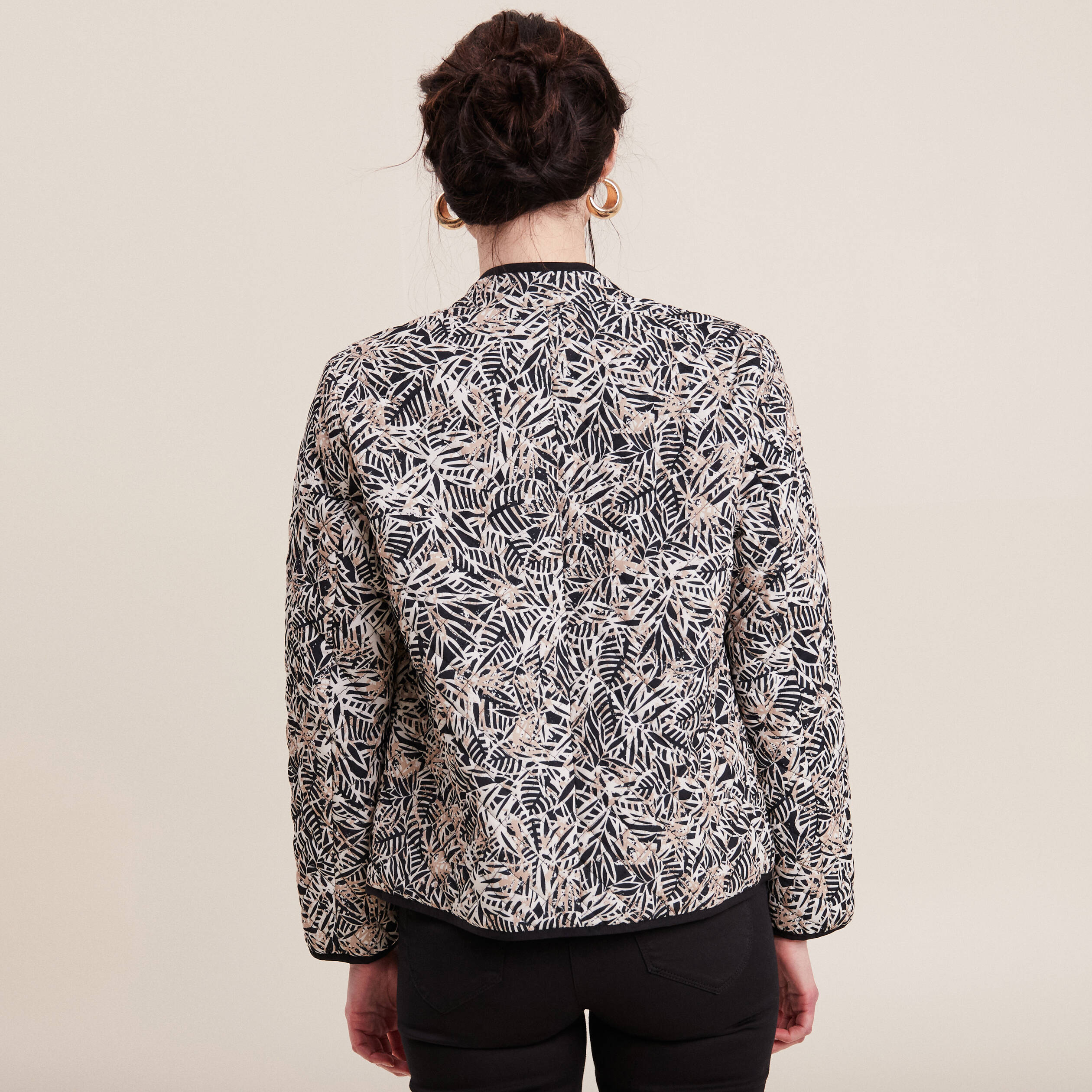 Veste esprit kimono noir femme