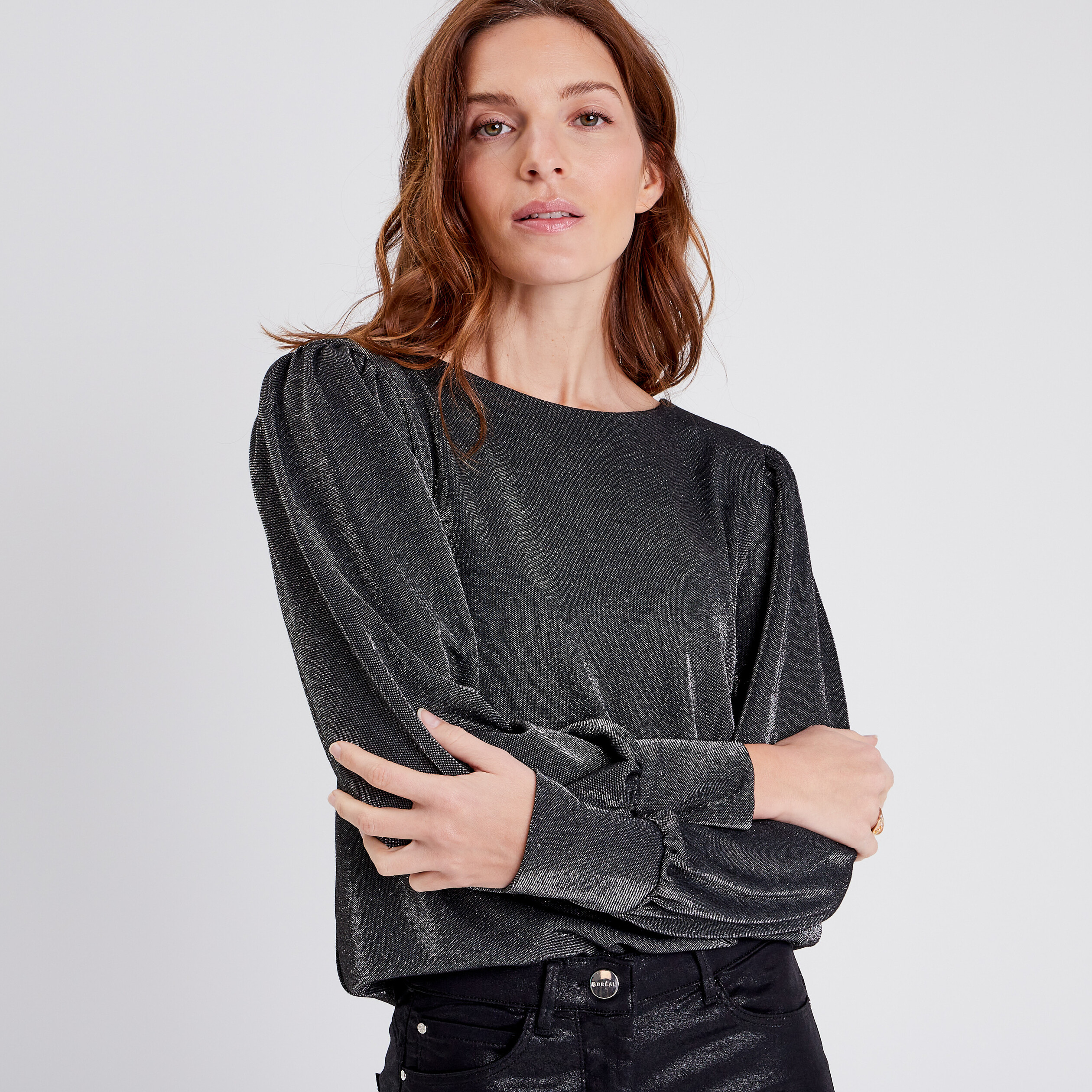T-shirt manches longues noir femme