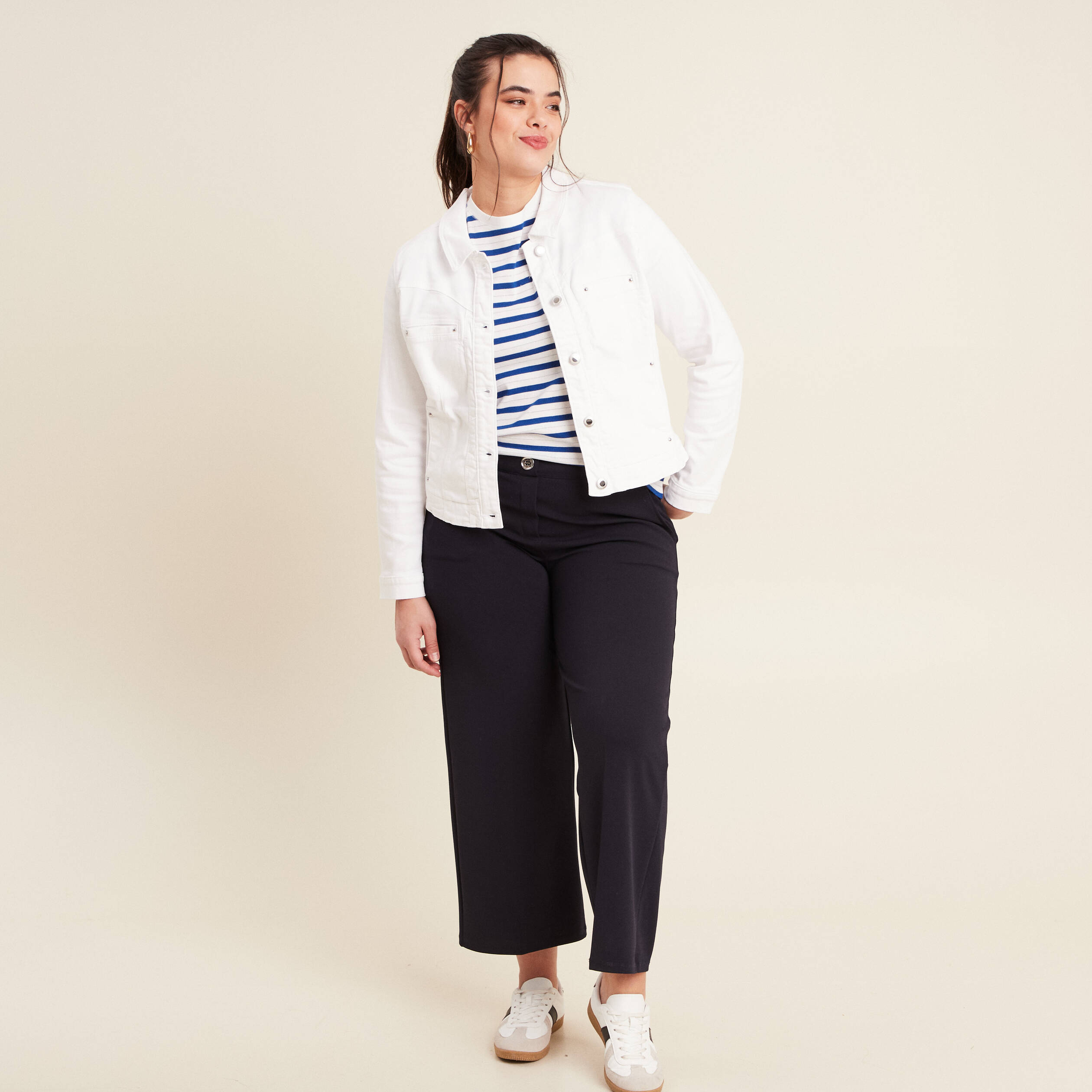 T-shirt manches courtes bleu femme