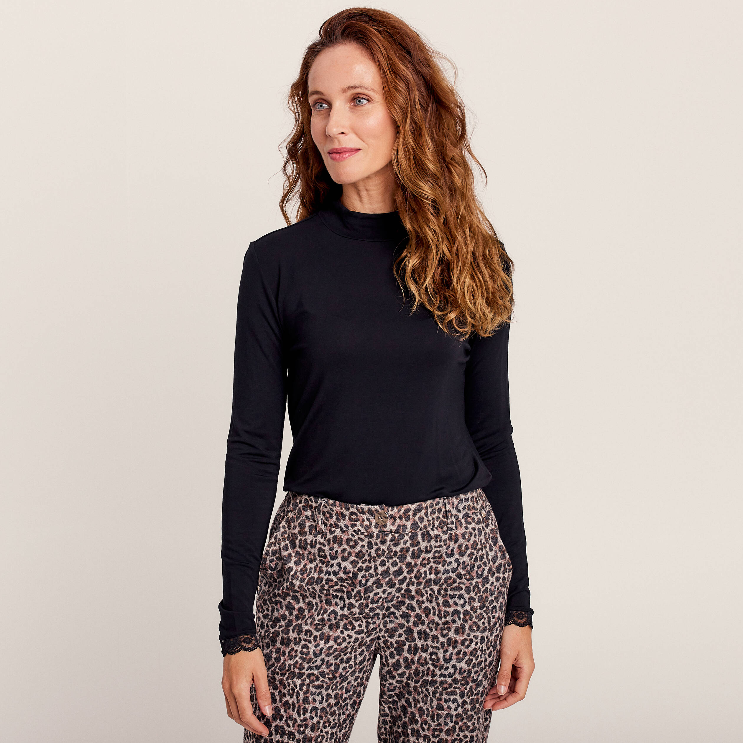 T-shirt manches longues noir femme