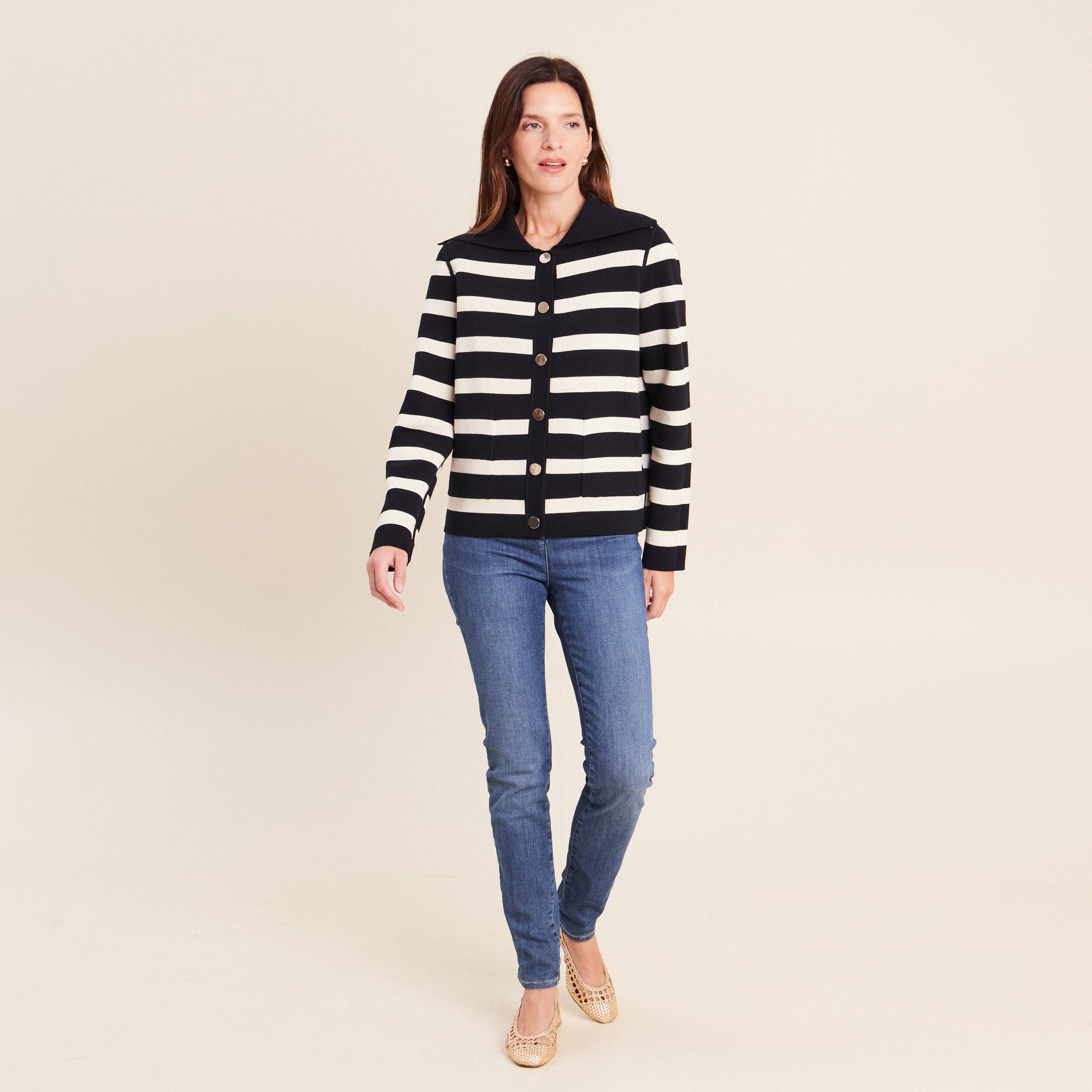 Veste r&eacute;versible en maille noir femme
