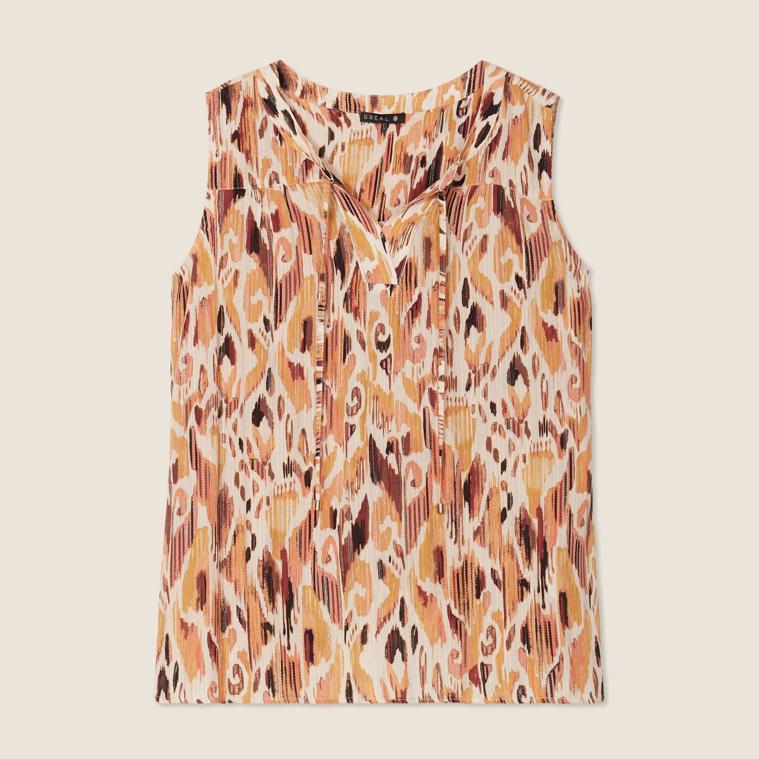 Blouse sans manches blanc femme