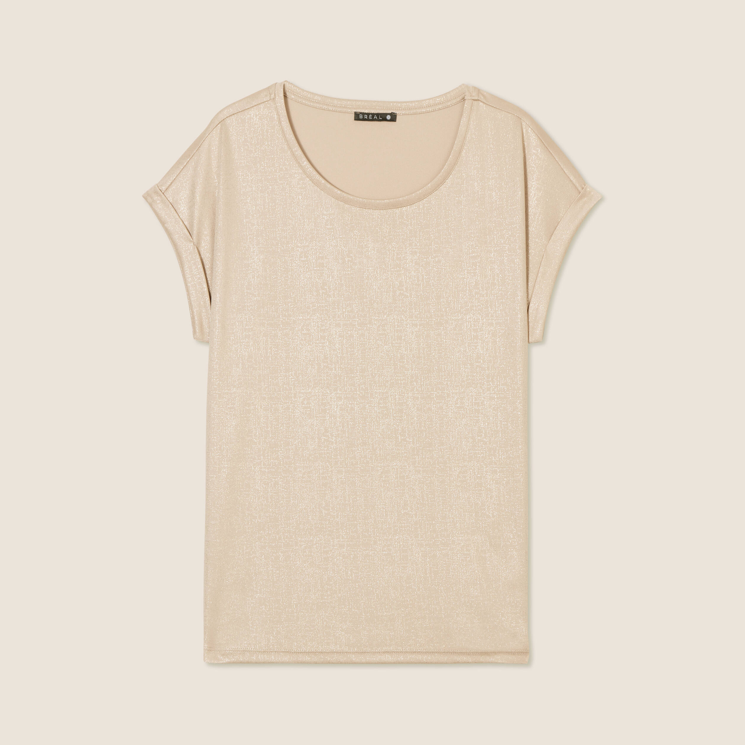 t shirt manches courtes couleur or femme T-shirt manches courtes couleur or femme