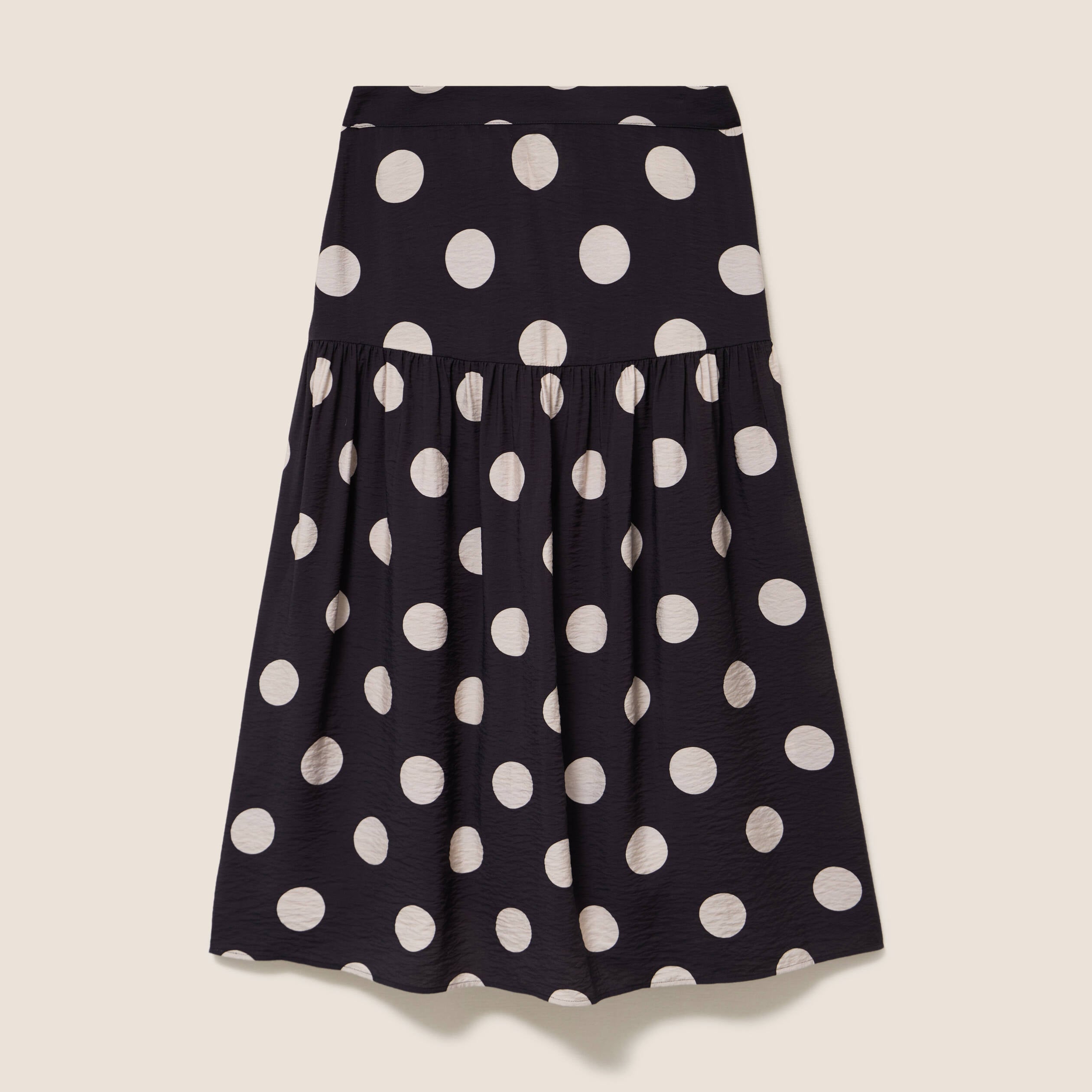 Jupon &agrave; pois noir femme