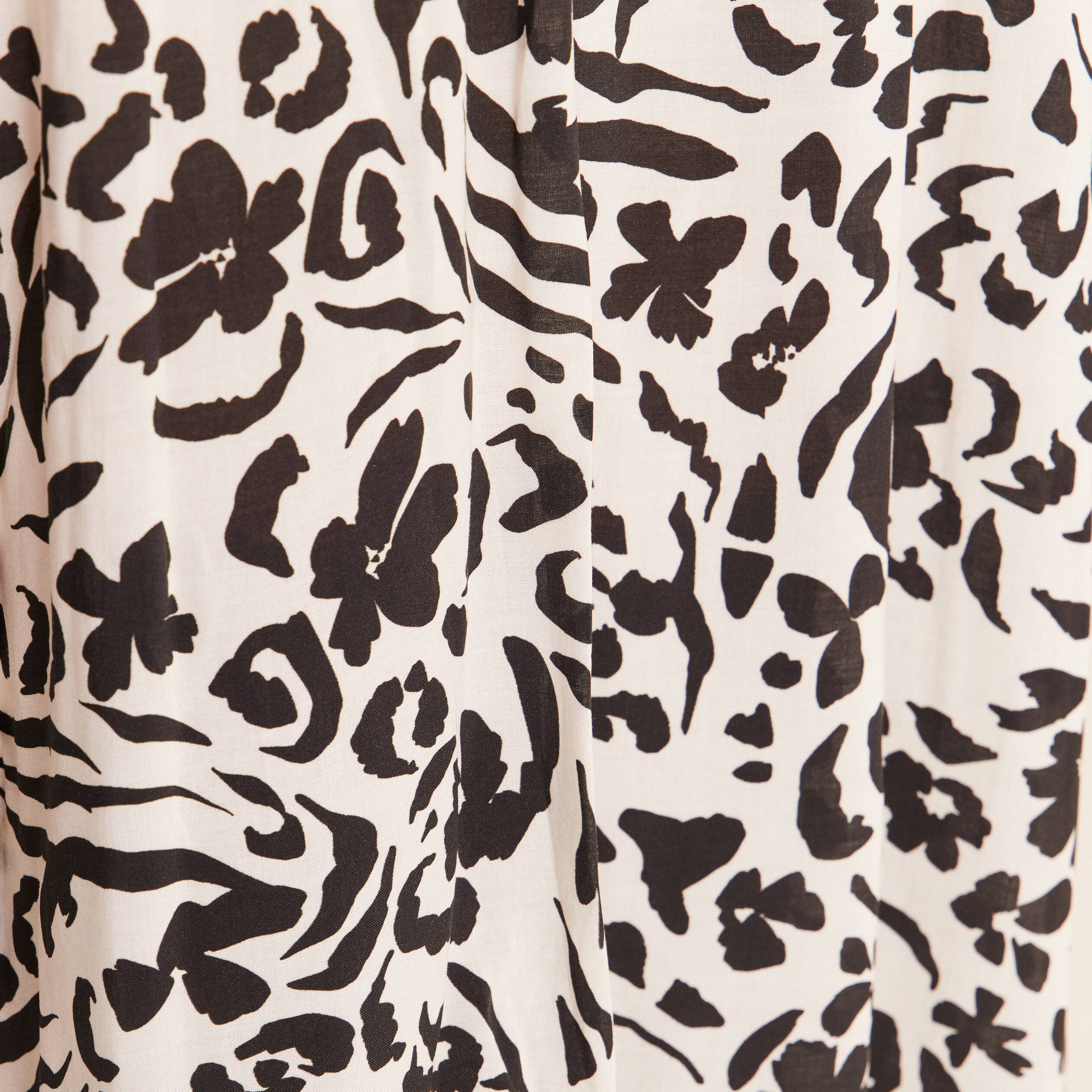 Chemise droite fluide manches longues blanc femme