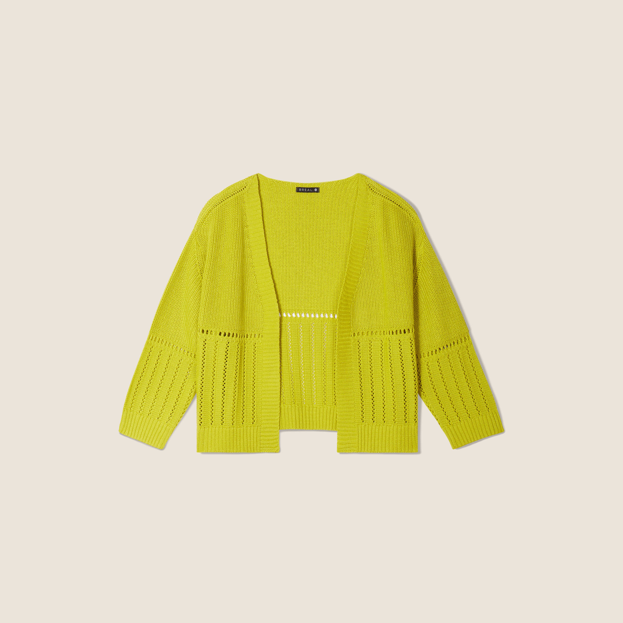 Gilet manches longues vert anis femme Breal