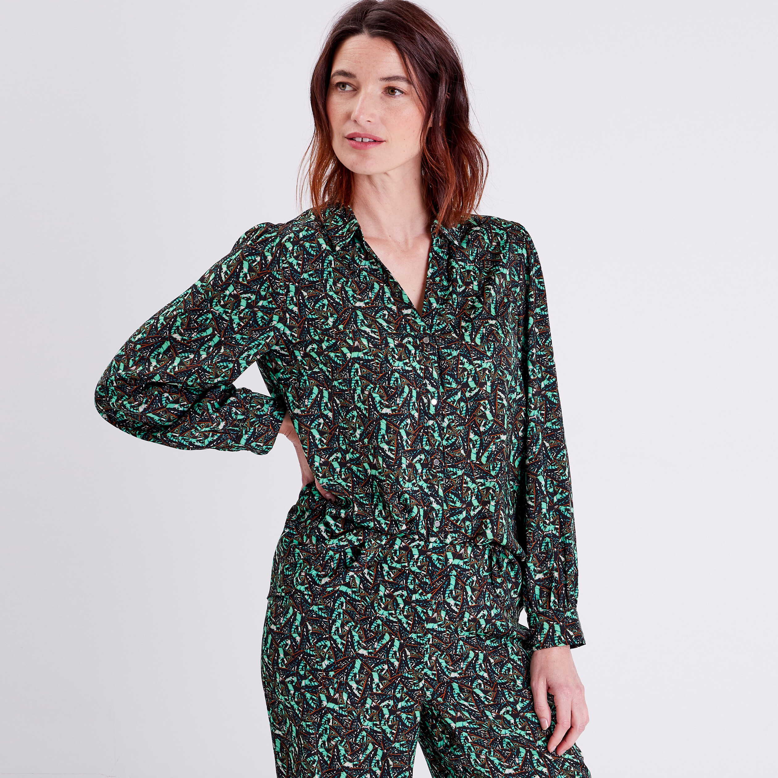 Chemise vert online pastel