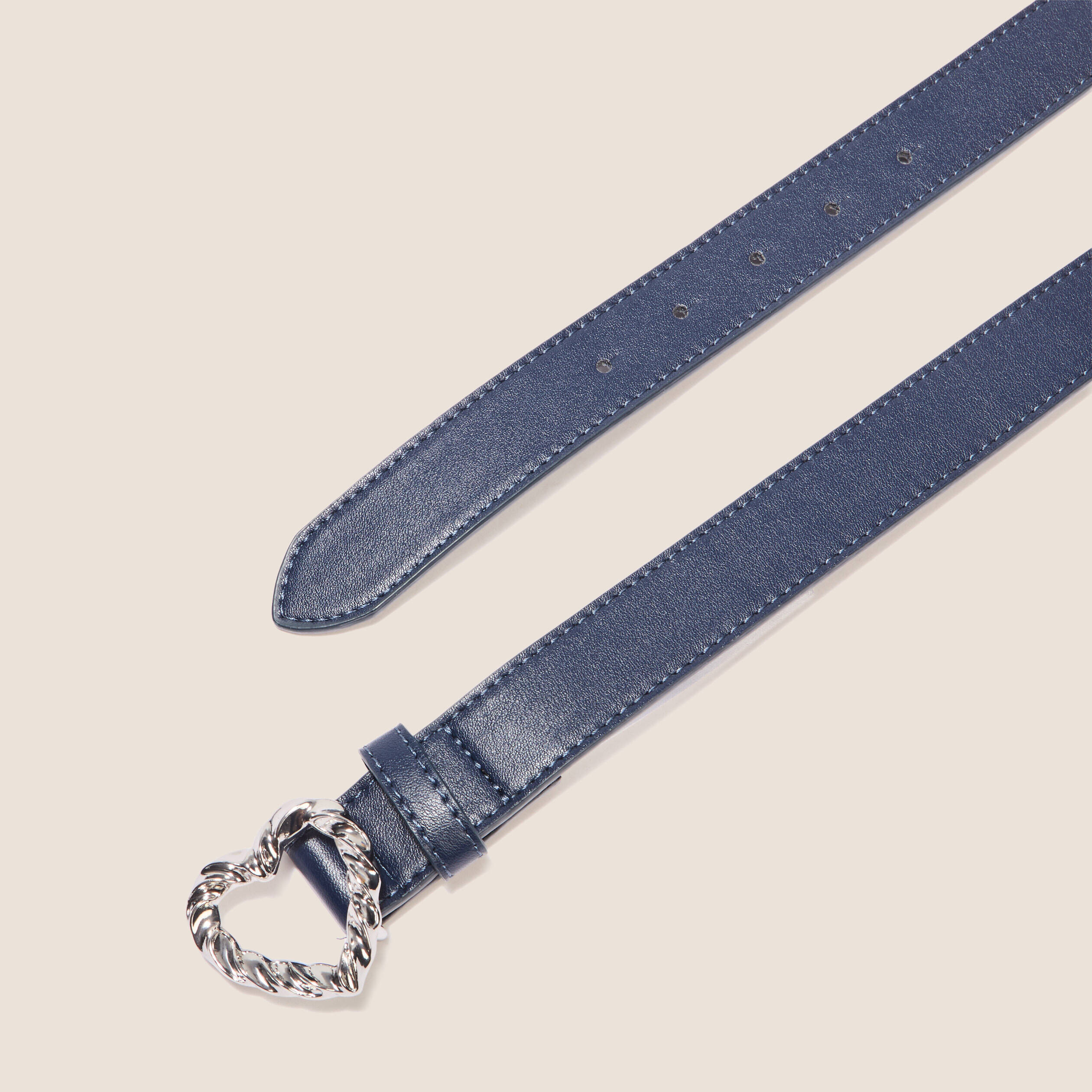 Ceinture avec boucle bleu foncé femme
