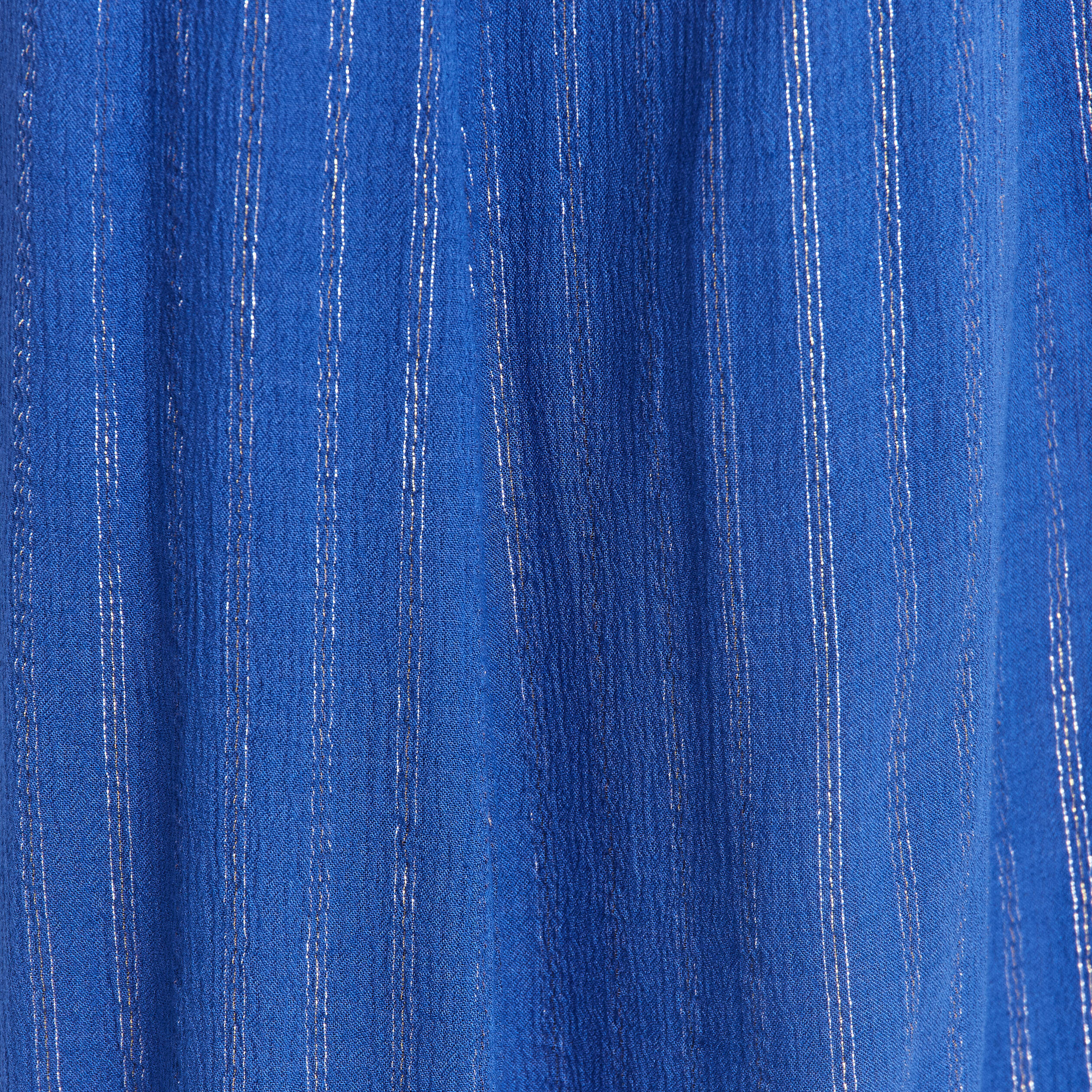Robe longue évasée bleu electrique femme