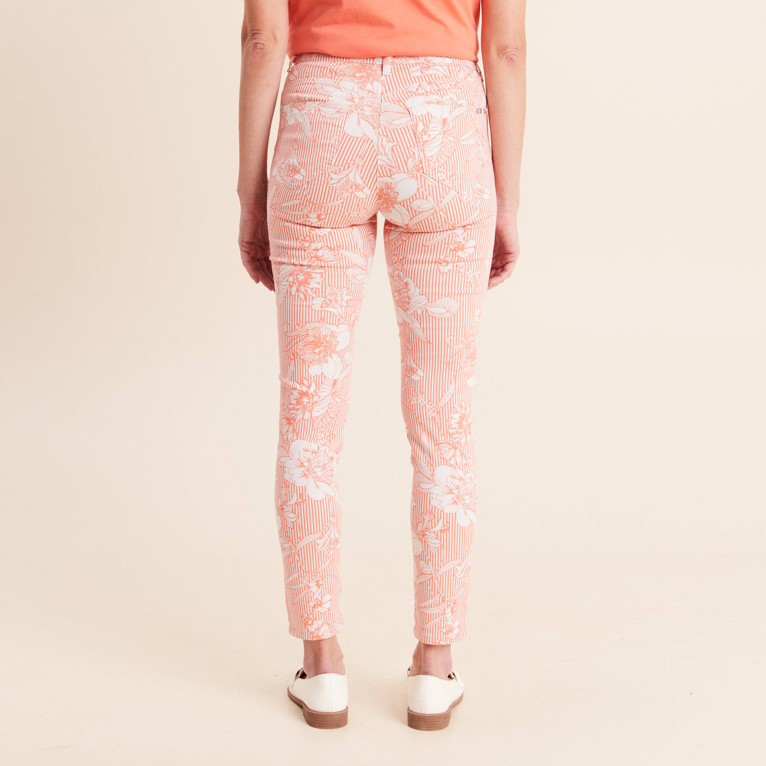 Pantalon magique Le L&eacute;ger coupe ajust&eacute;e orange femme