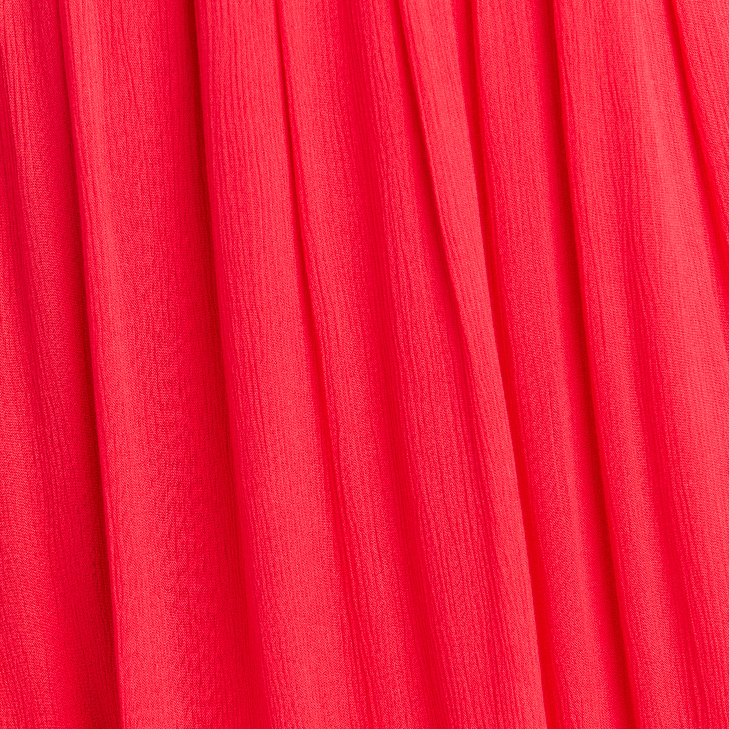 Robe longue évasée à volants rouge femme