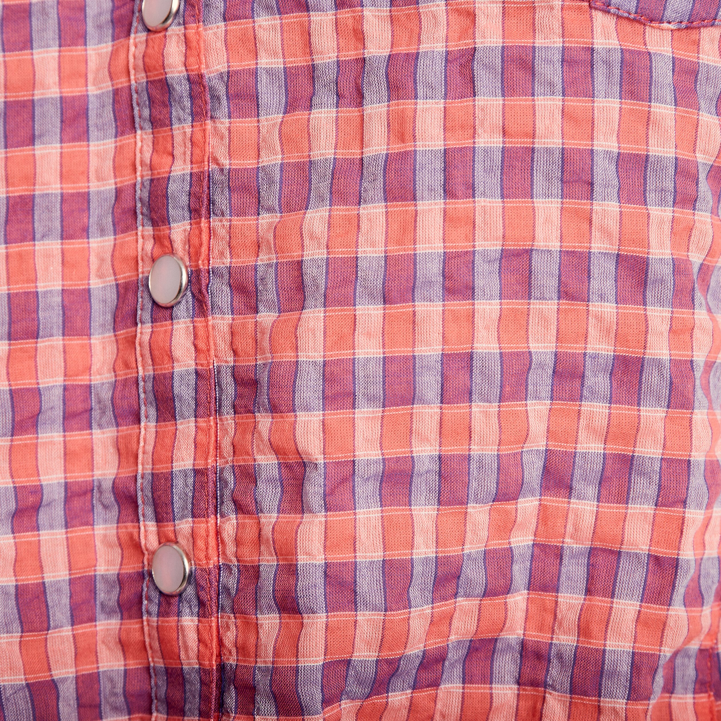 Chemise manches courtes noeud orange femme