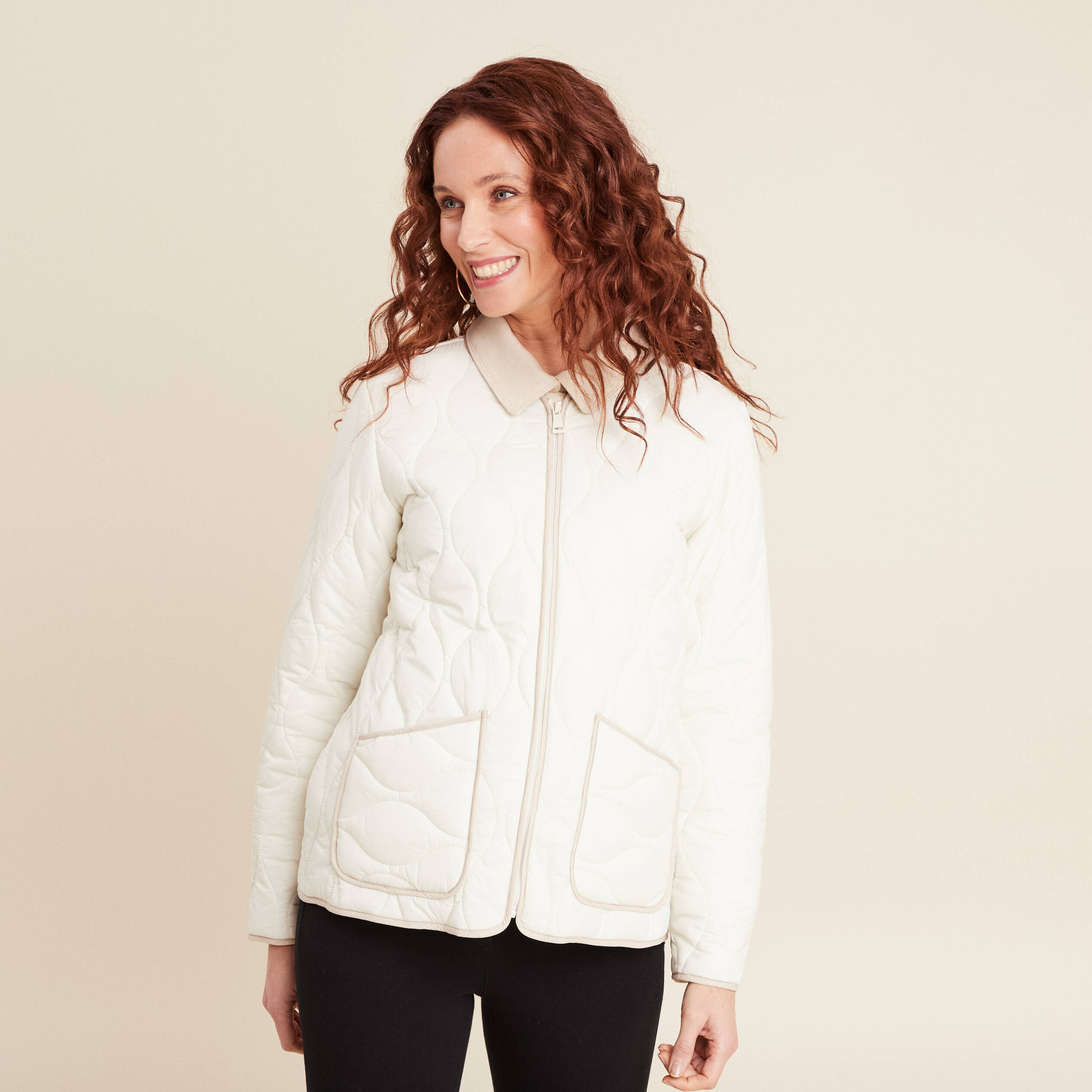 Parka &agrave; capuche sable femme