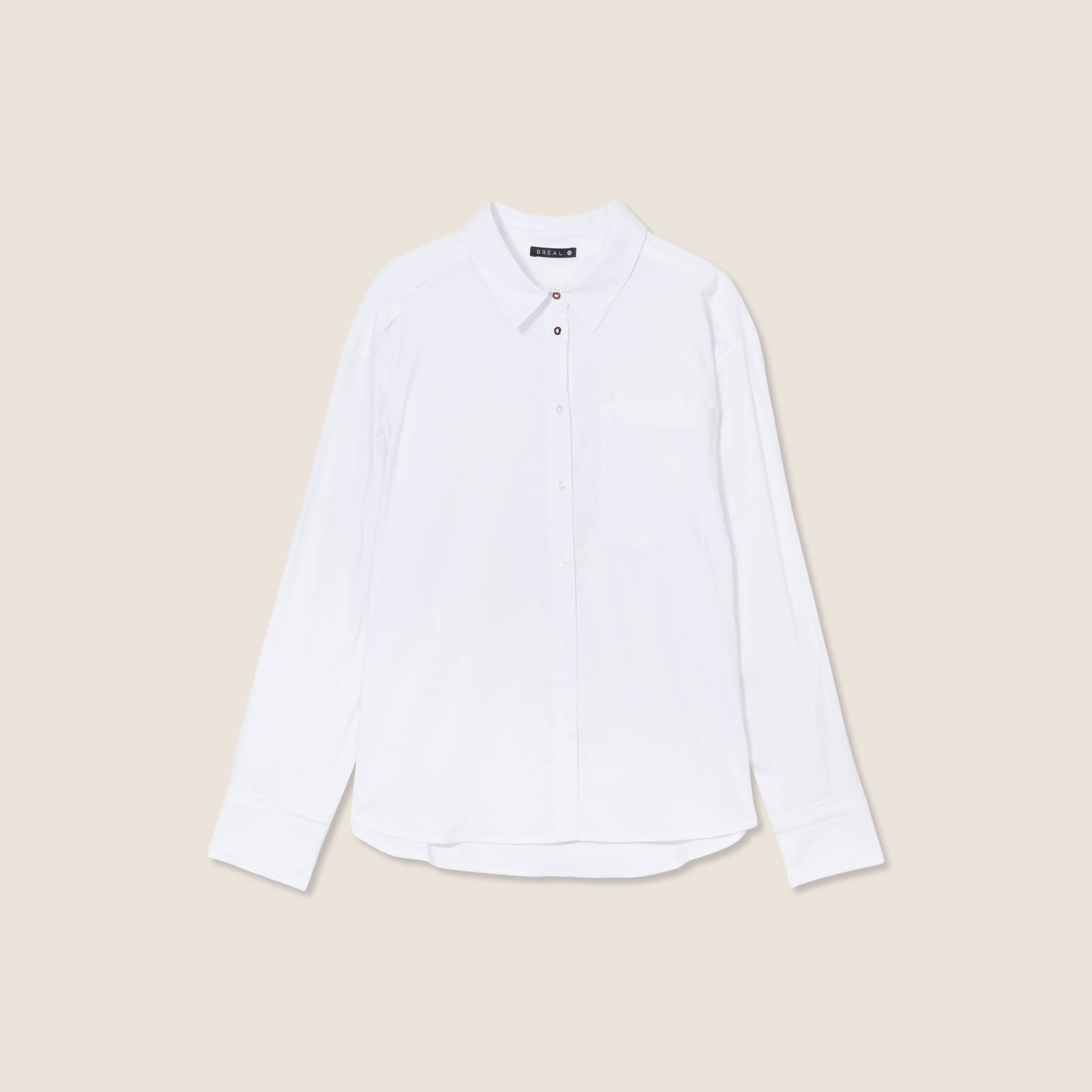 Chemise manches longues ecru femme