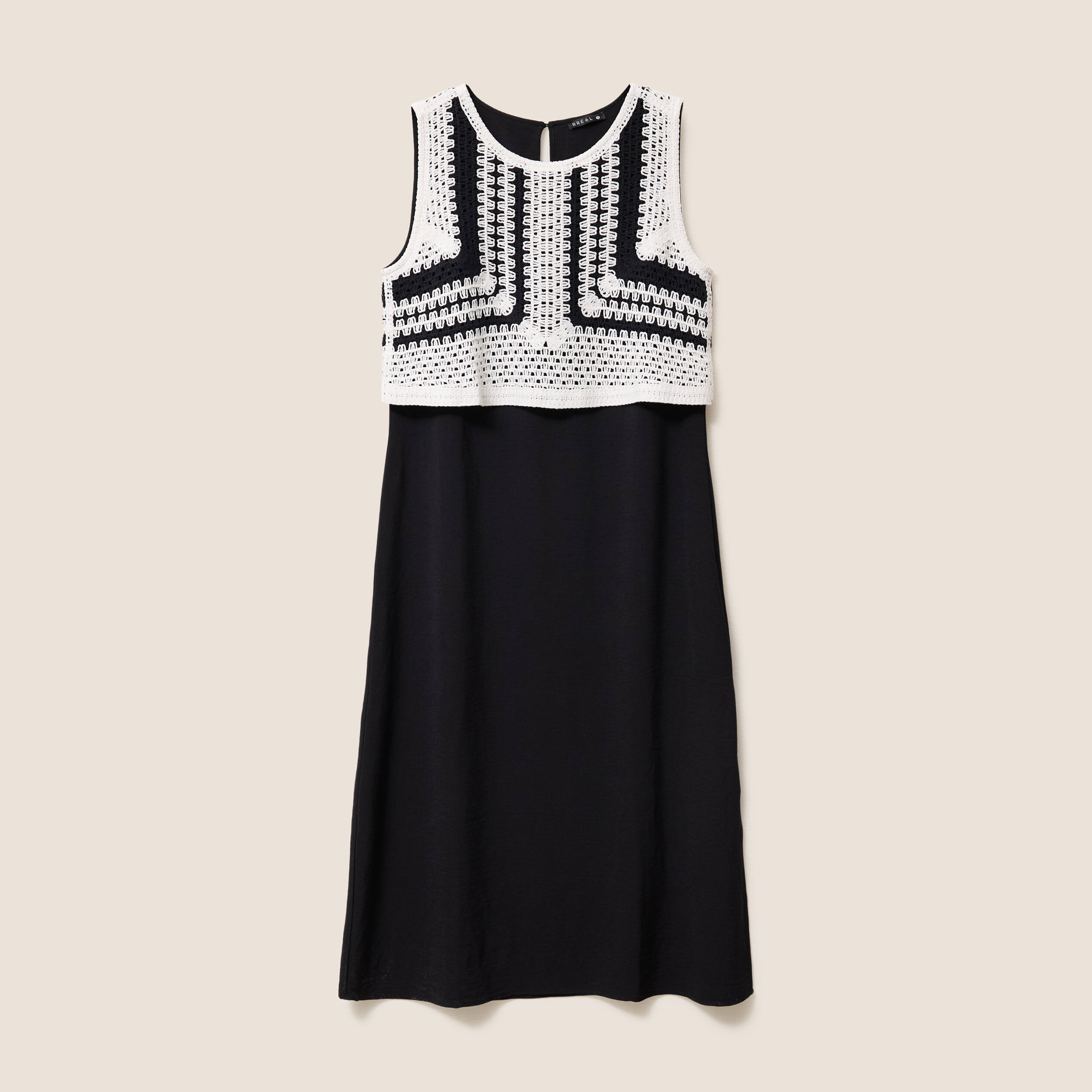Robe avec haut crochet noir femme