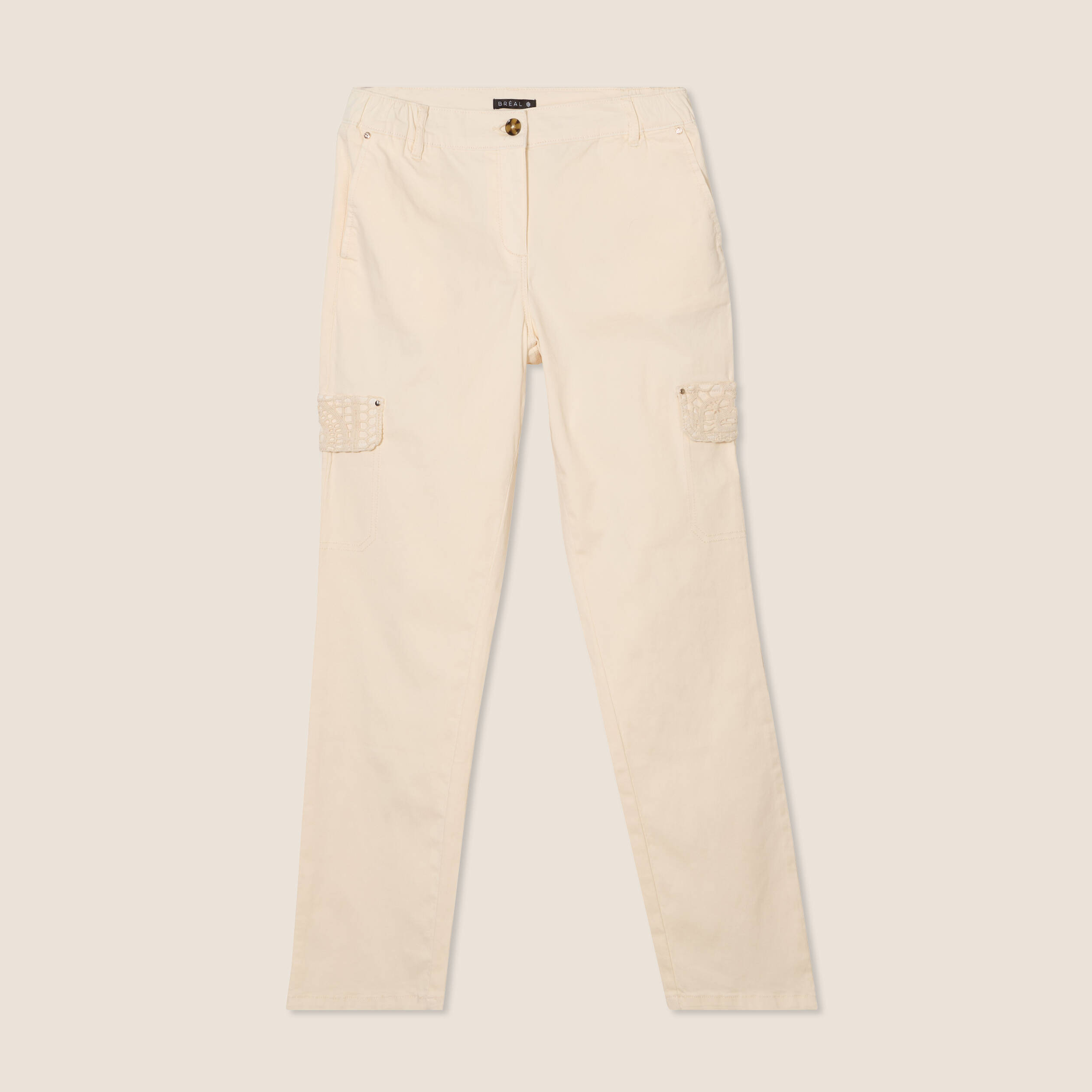 Pantalon jogpant 7/8ème ecru femme