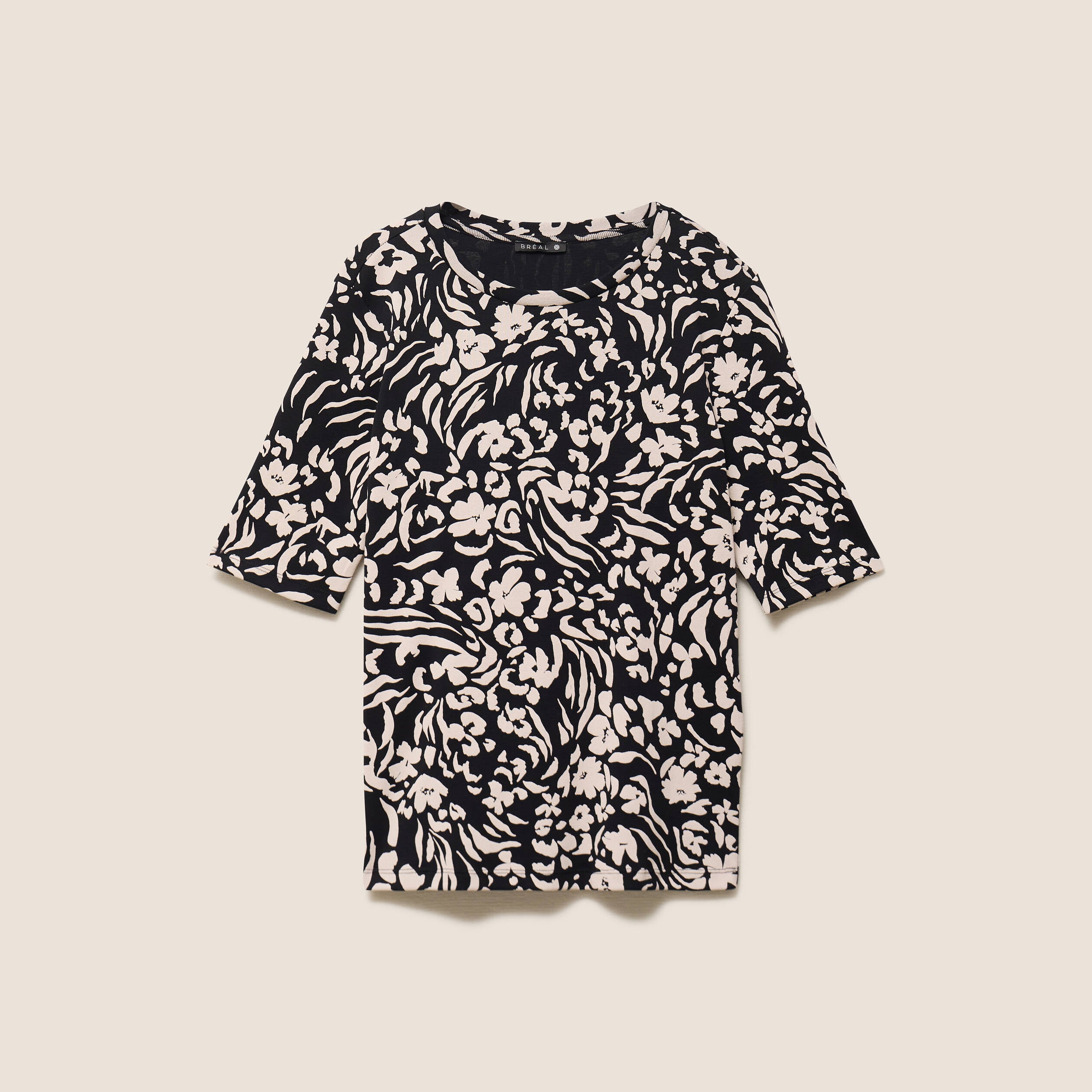 T-shirt en coton biologique noir femme