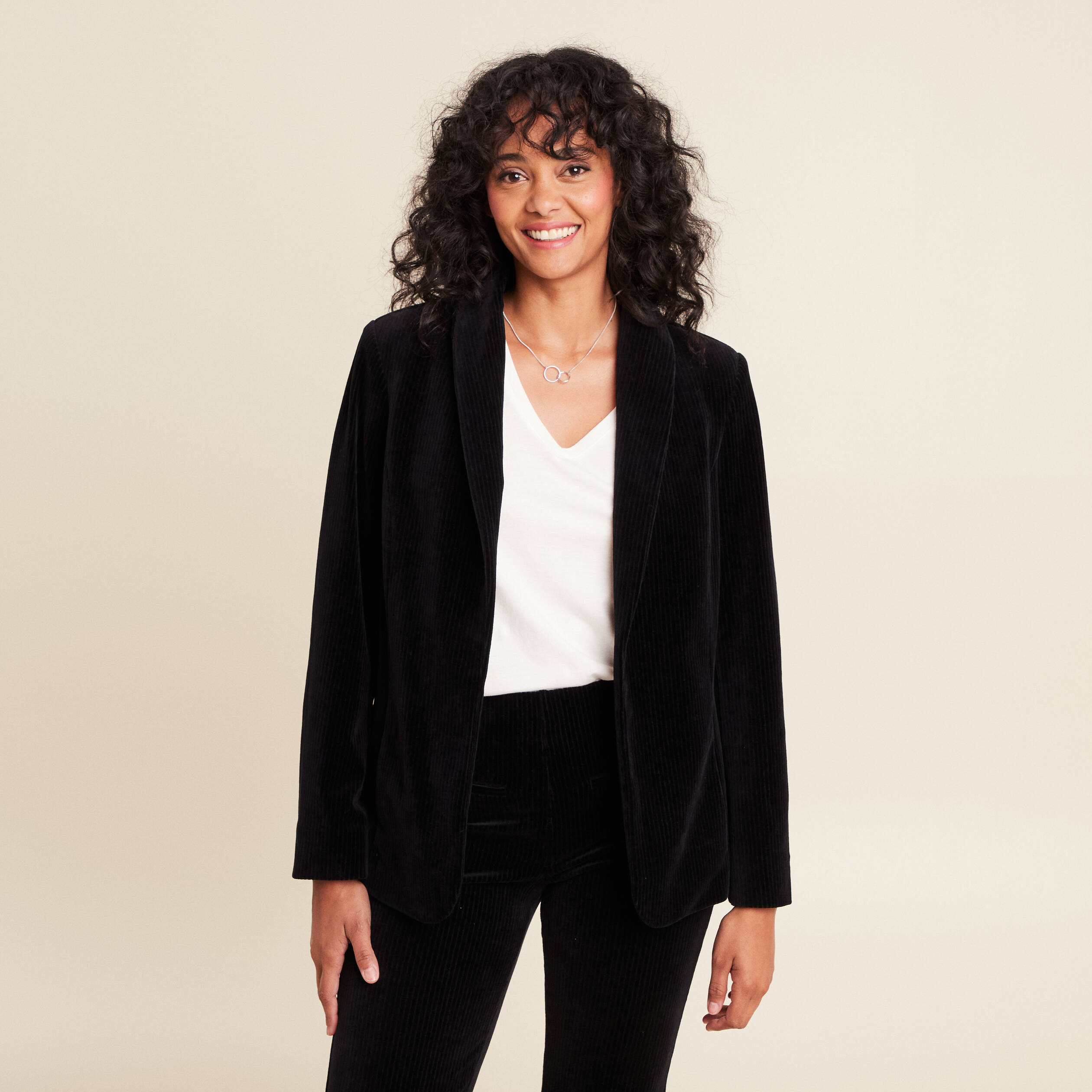 veste tailleur velours noir femme Veste tailleur velours noir femme