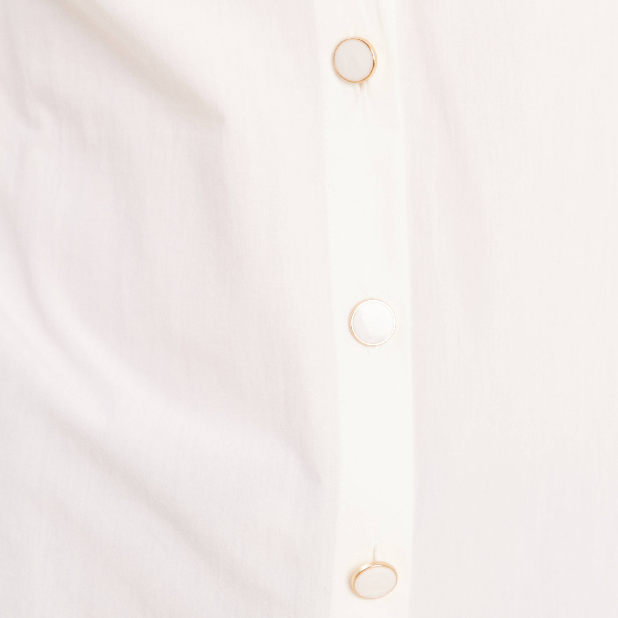Chemise ample manches longues ecru femme