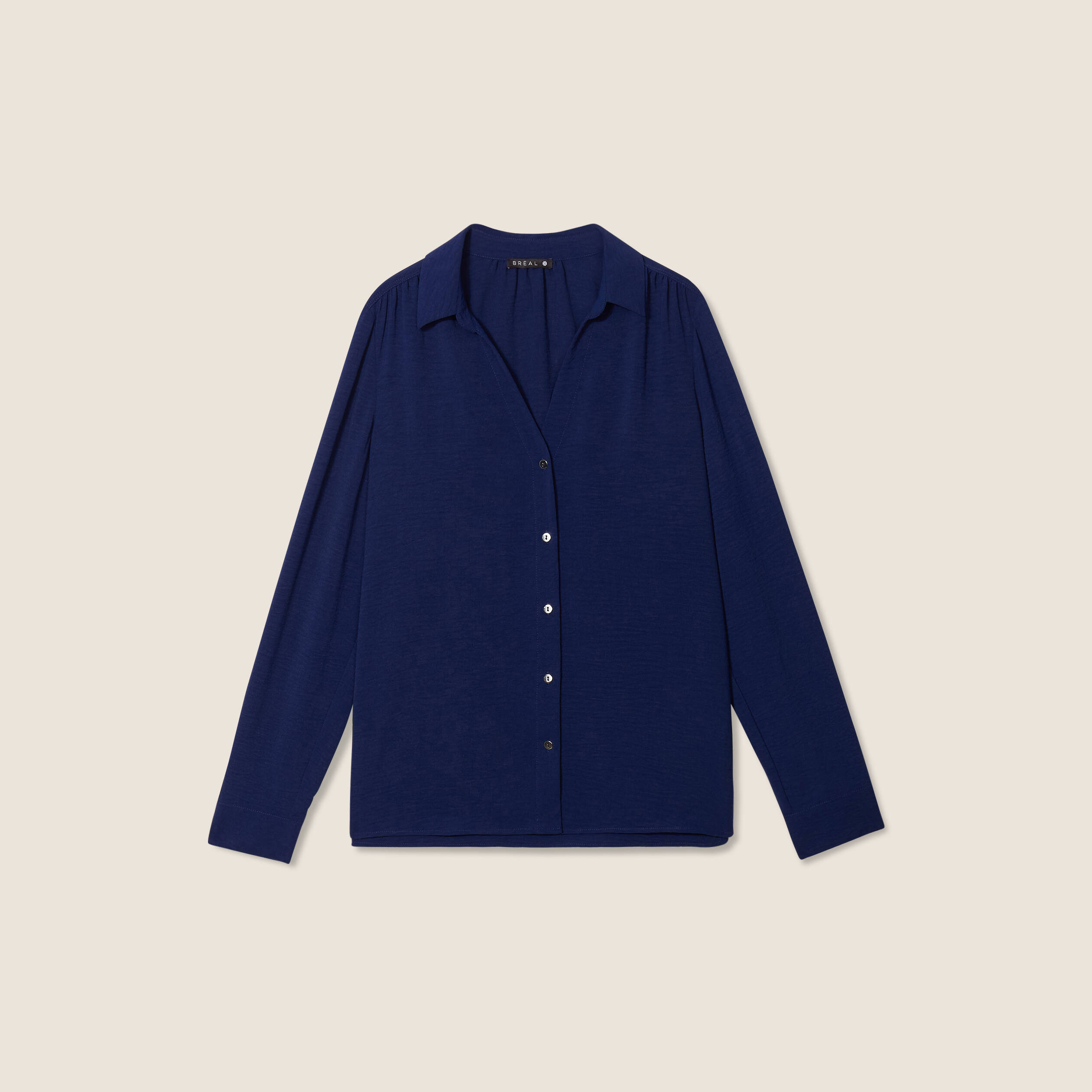chemise a manches longues bleu marine femme Chemise à manches longues bleu marine femme