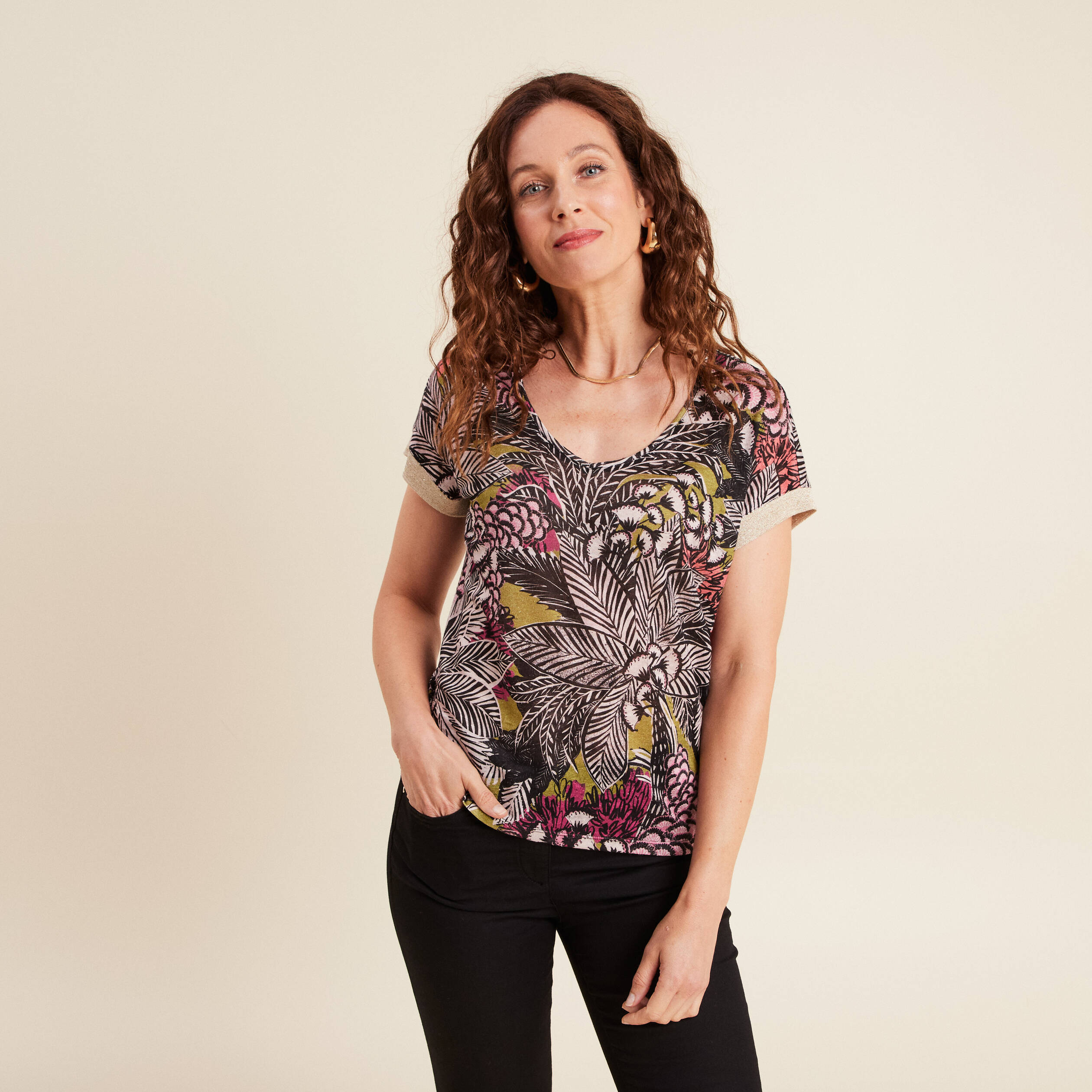 t shirt manches courtes vert femme T-shirt manches courtes vert femme