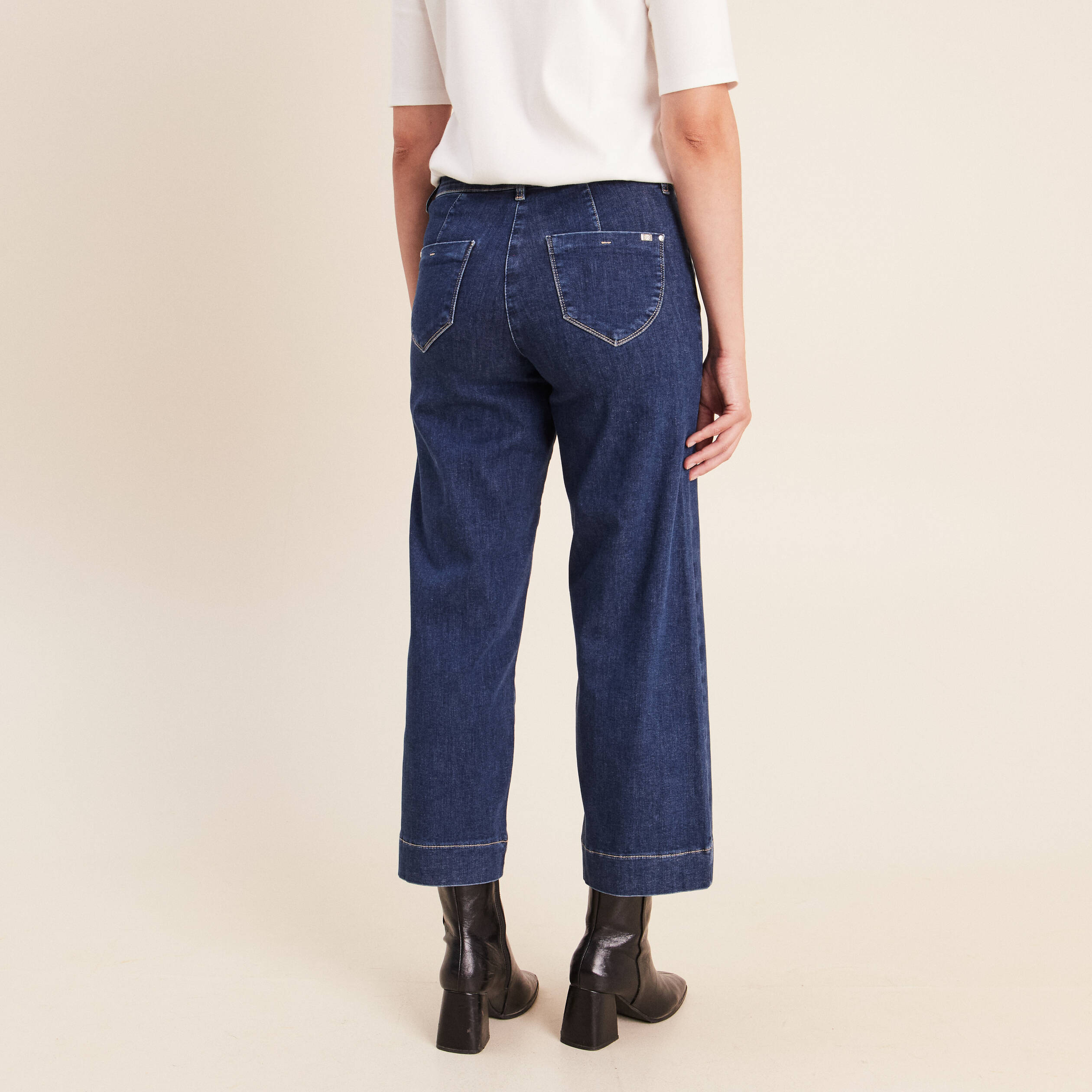 Pantalon magique coupe large l'unique denim stone femme