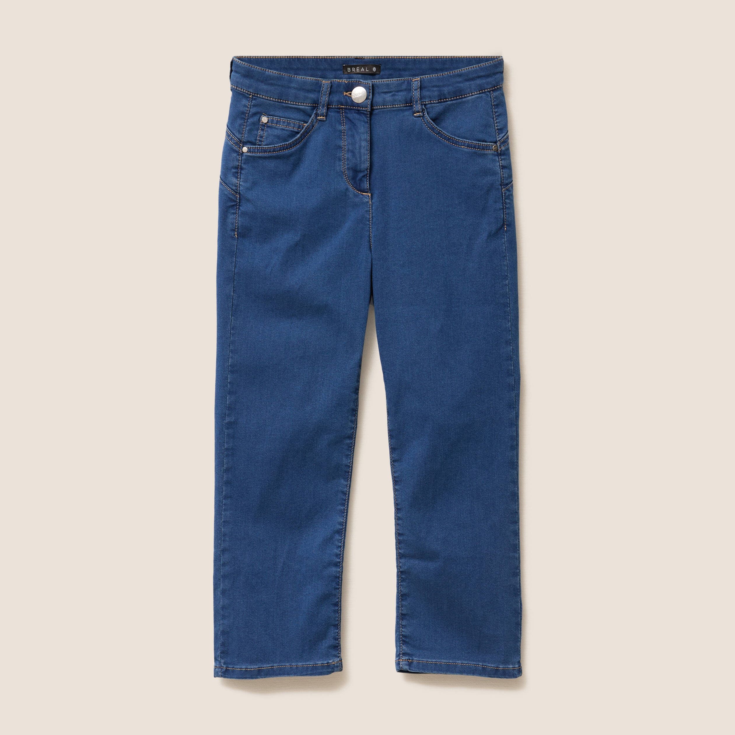 Pantalon Court En Jean Femme Taille 42 - Coupe Bootcut - Jamais Porté - Bleu
