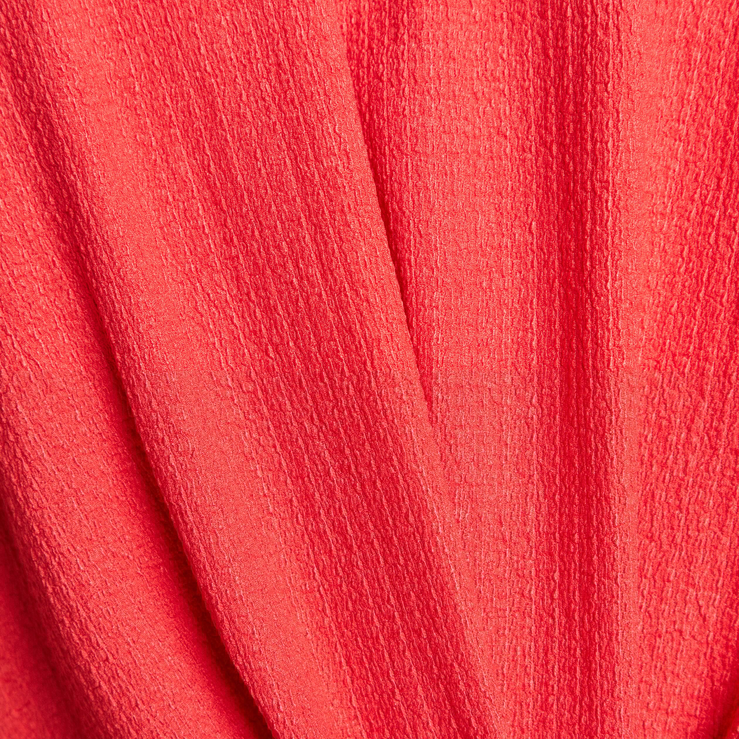 top court bas resserre col rond rouge corail femme Top court bas resserré col rond rouge corail femme