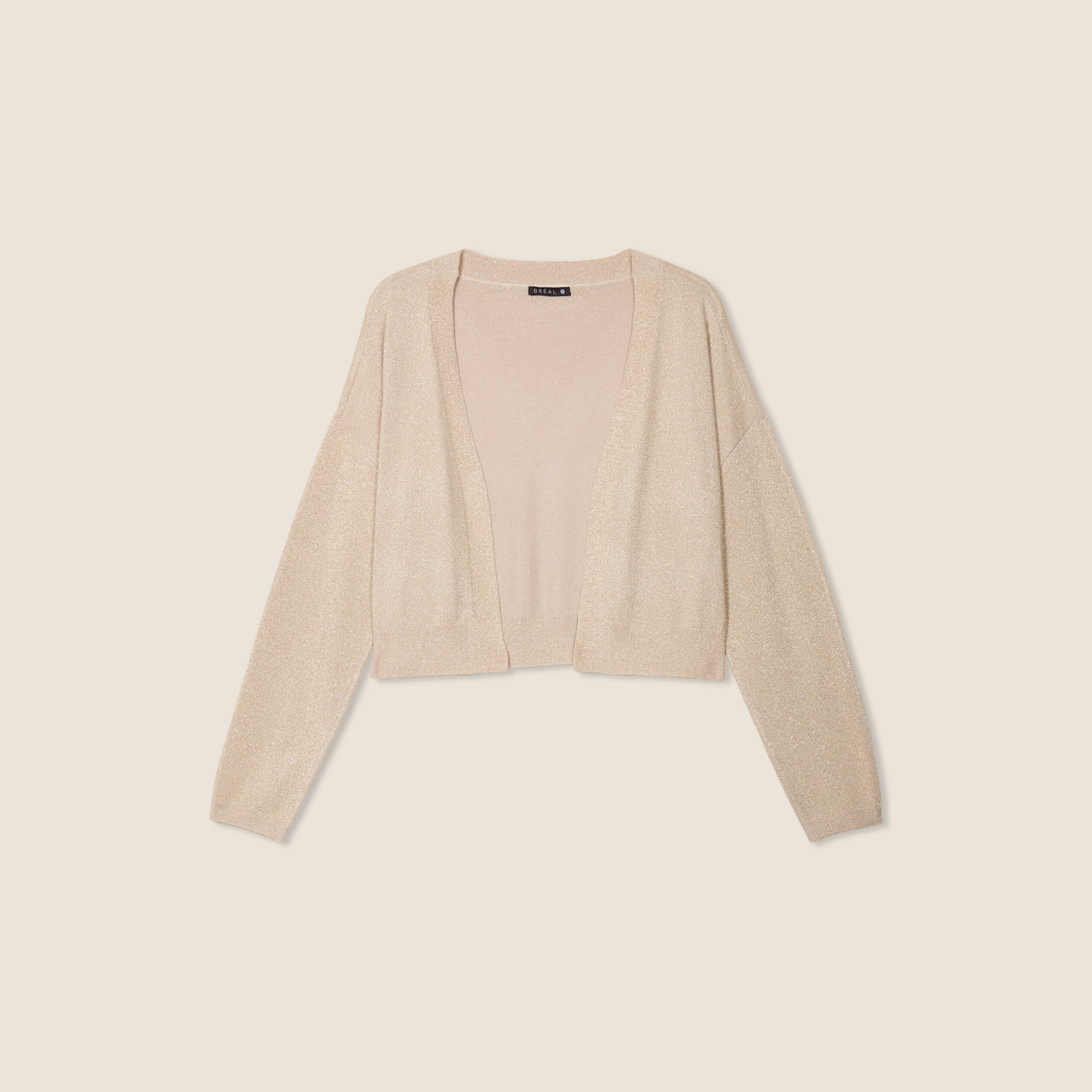 Gilet manches longues couleur or femme