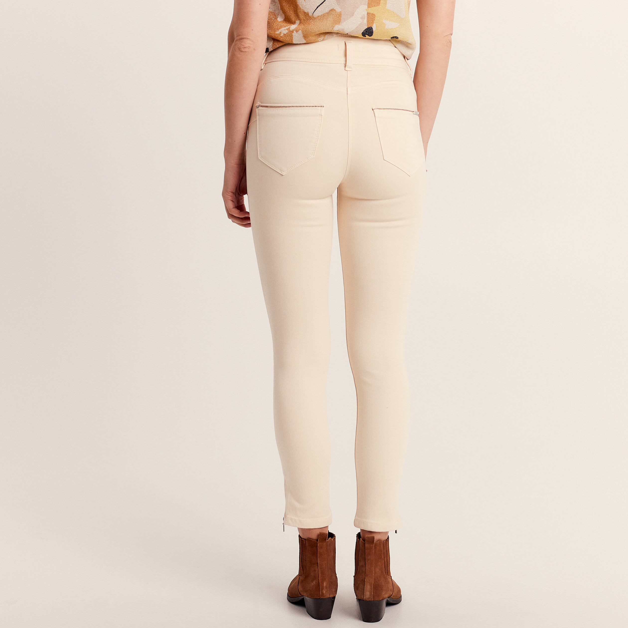 Jean deals beige femme