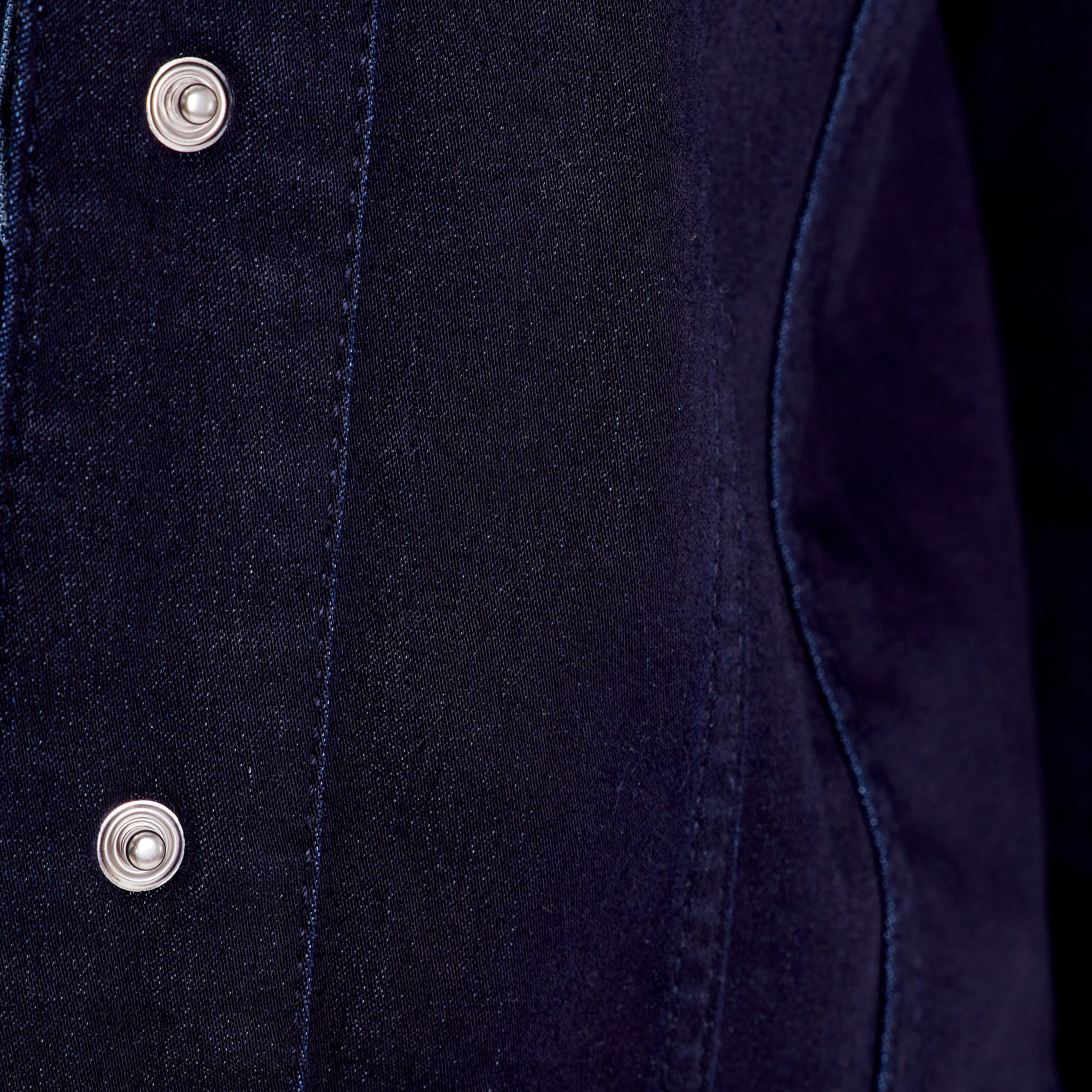 Veste droite en jean noir femme