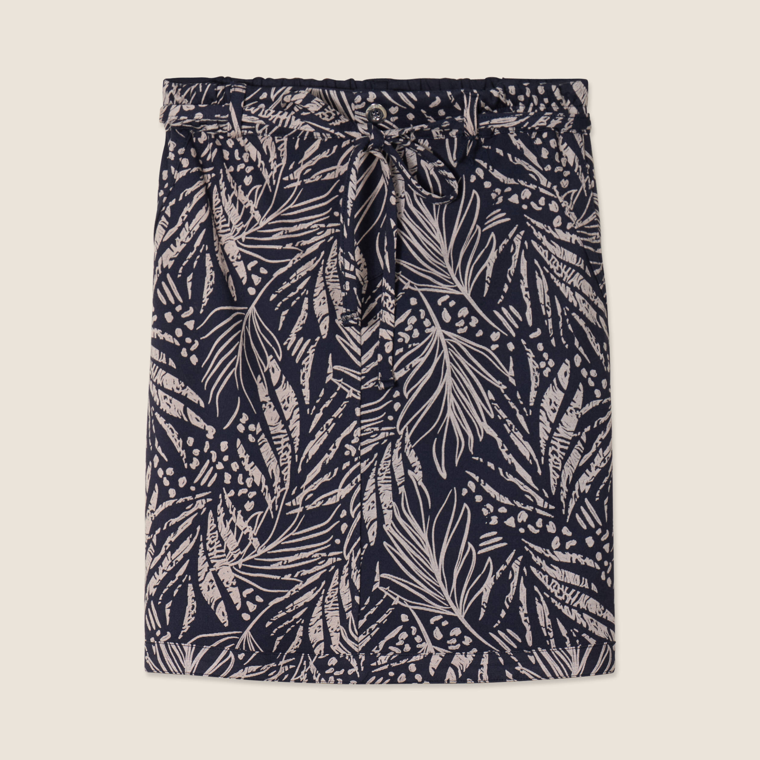 Jupe trapèze réversible bleu foncé femme