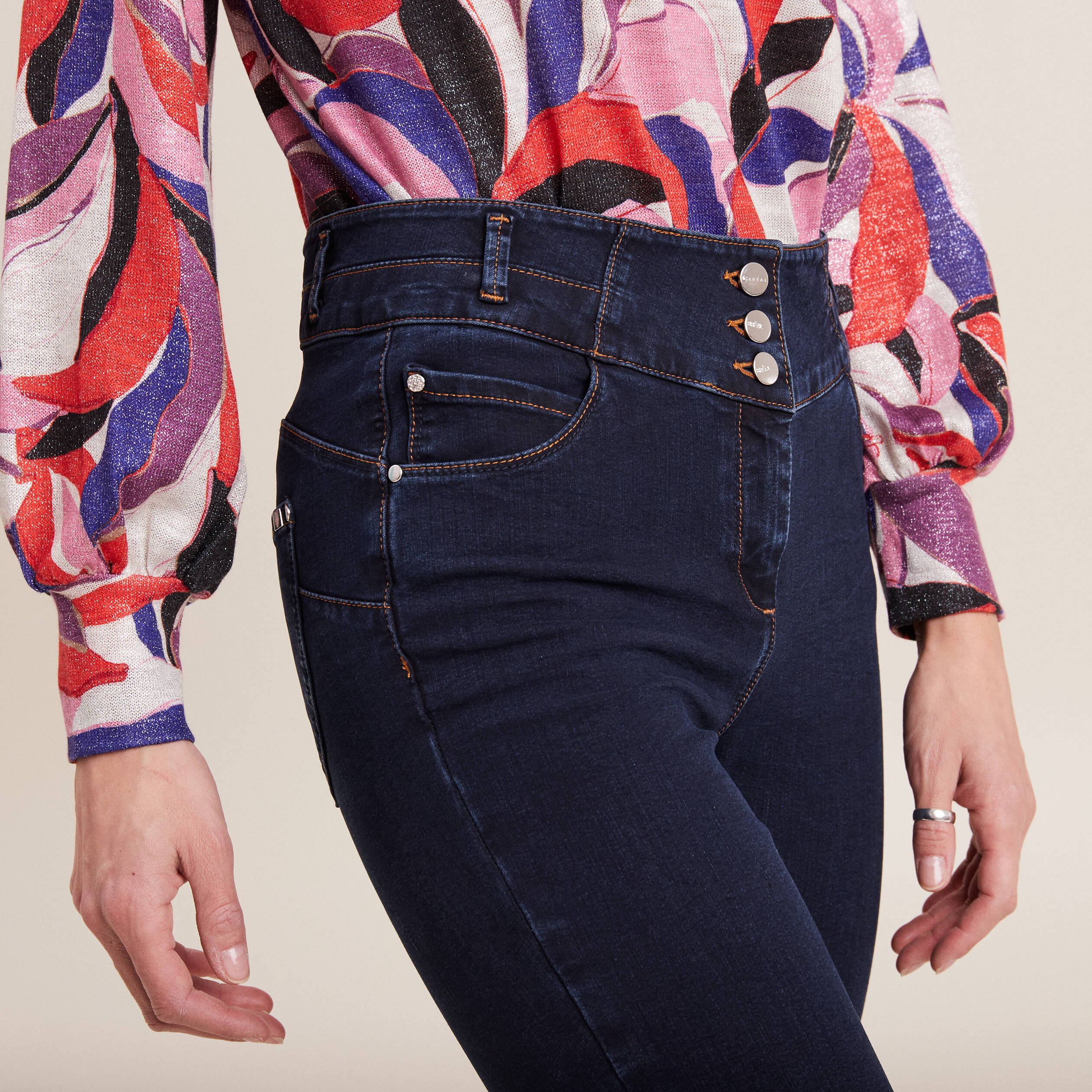 Jean taille shop haute galbant