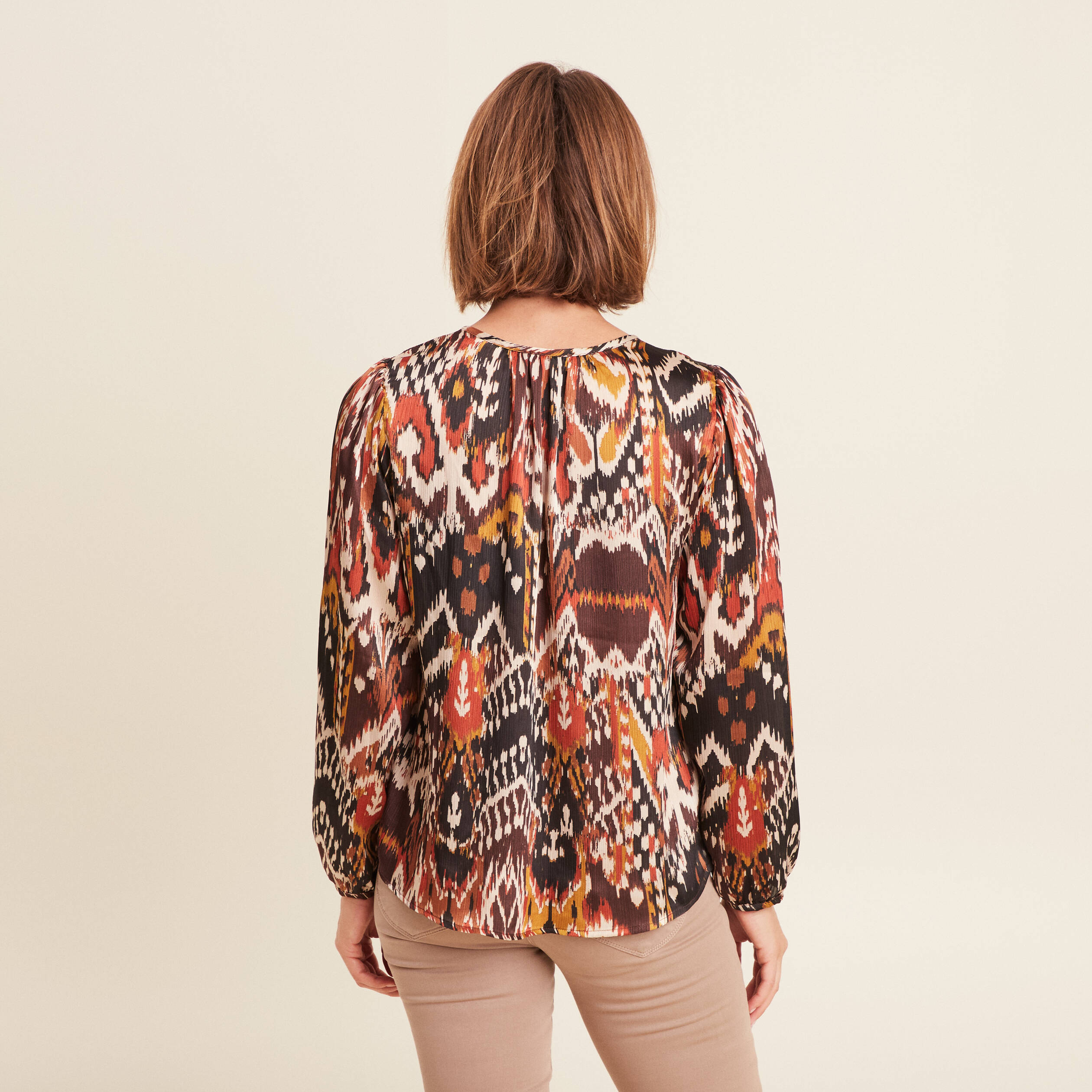 Blouse manches longues noir femme