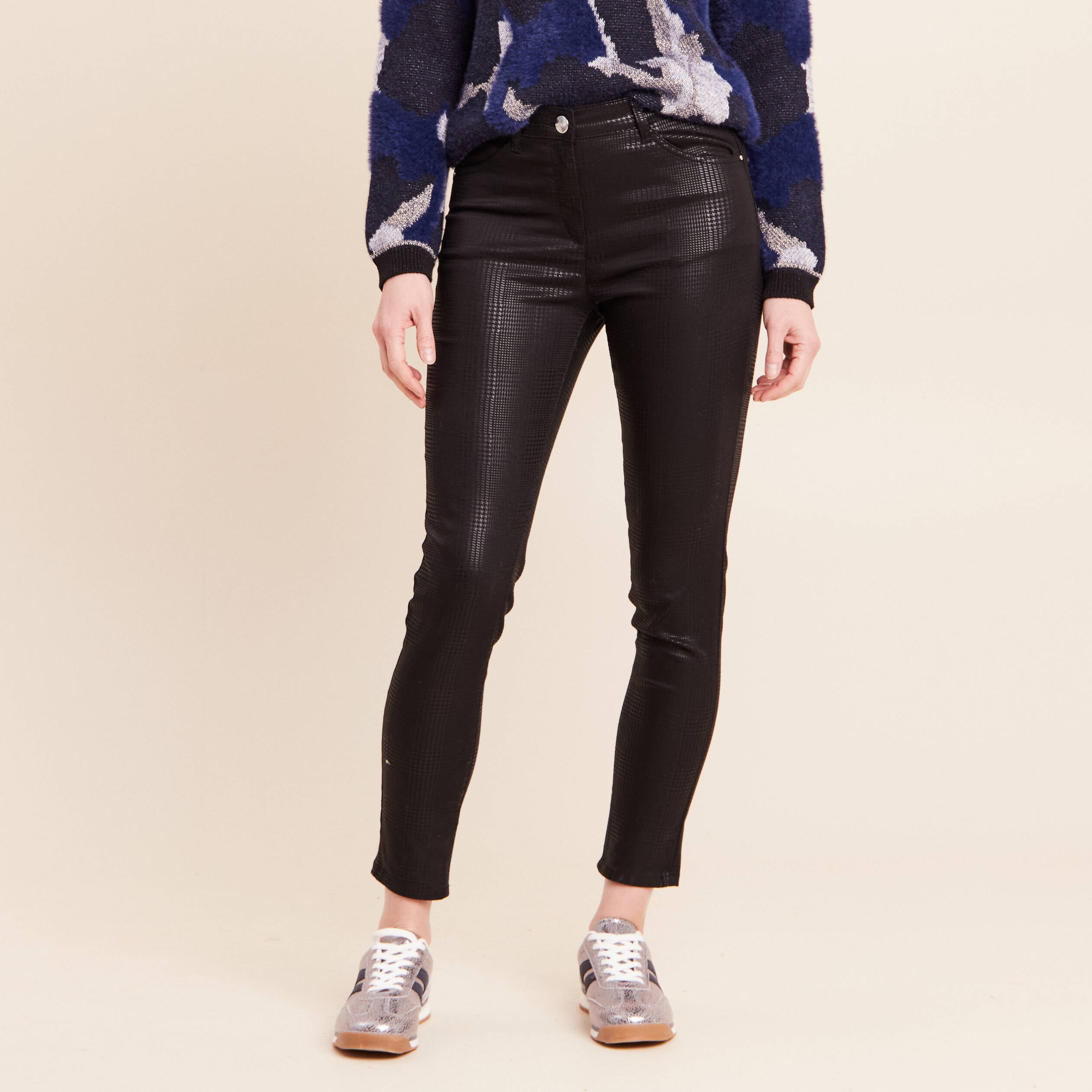 Pantalon magique Le L&eacute;ger enduit noir femme