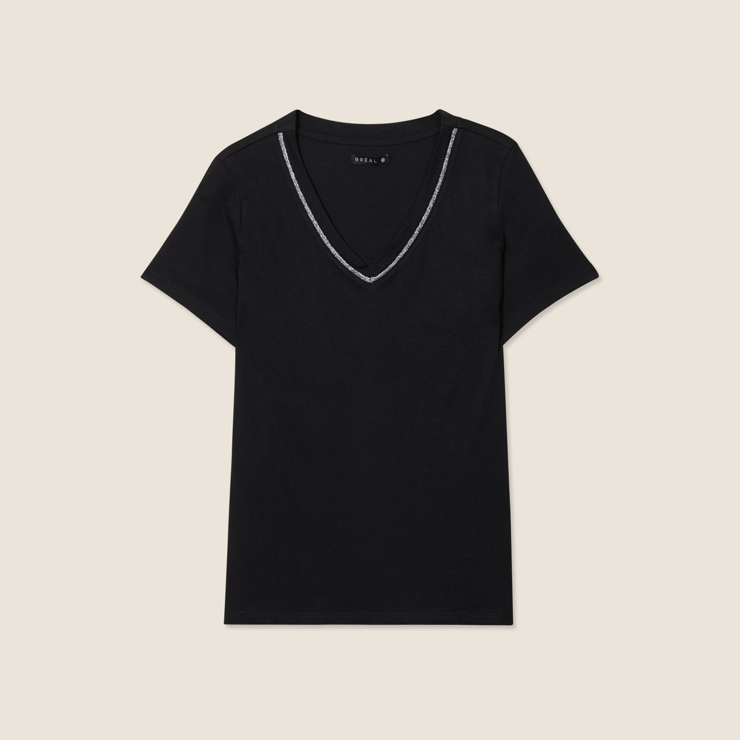 t shirt manches courtes noir femme T-shirt manches courtes noir femme