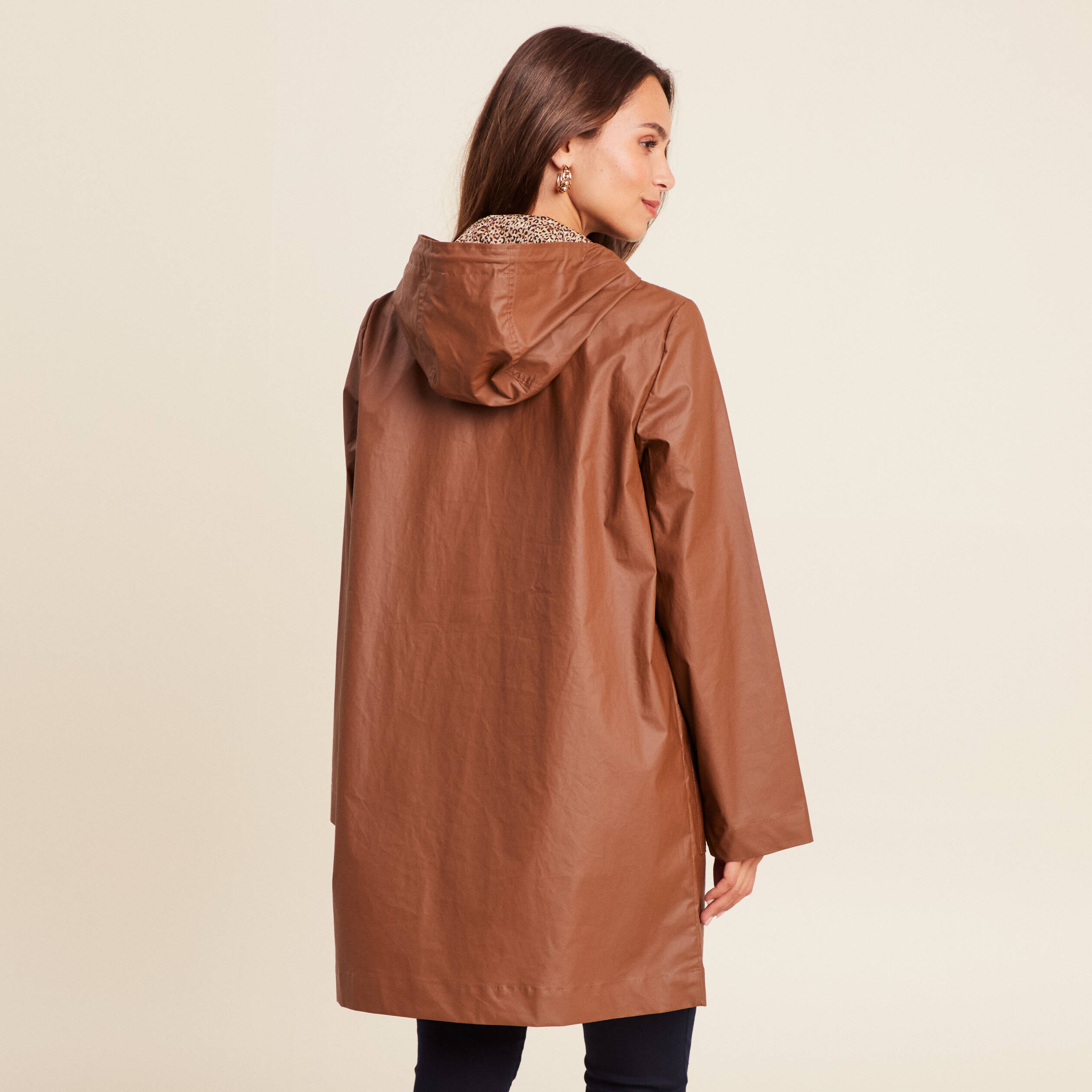 parka a capuche marron fonce femme Parka à capuche marron foncé femme
