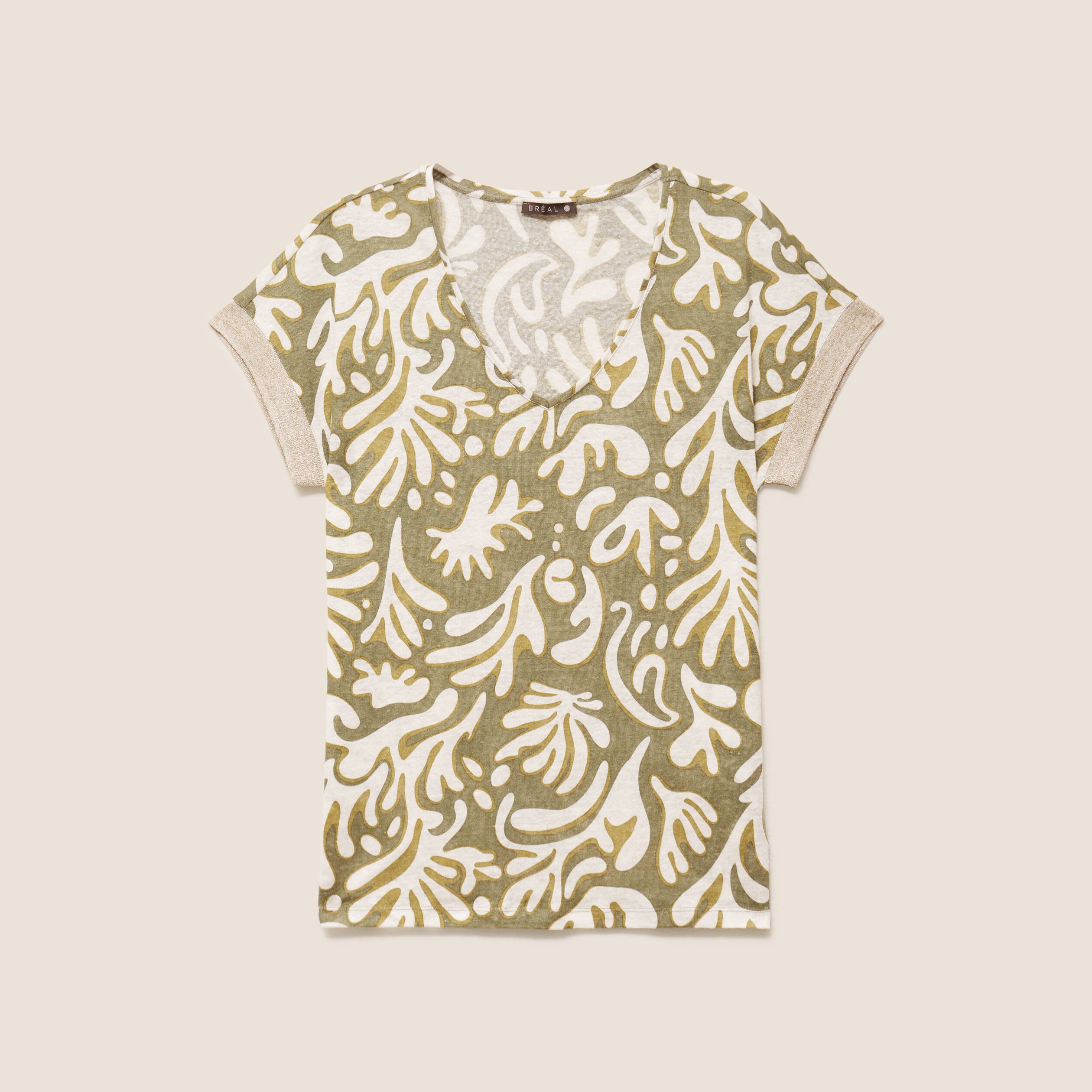 T-shirt manches courtes vert femme