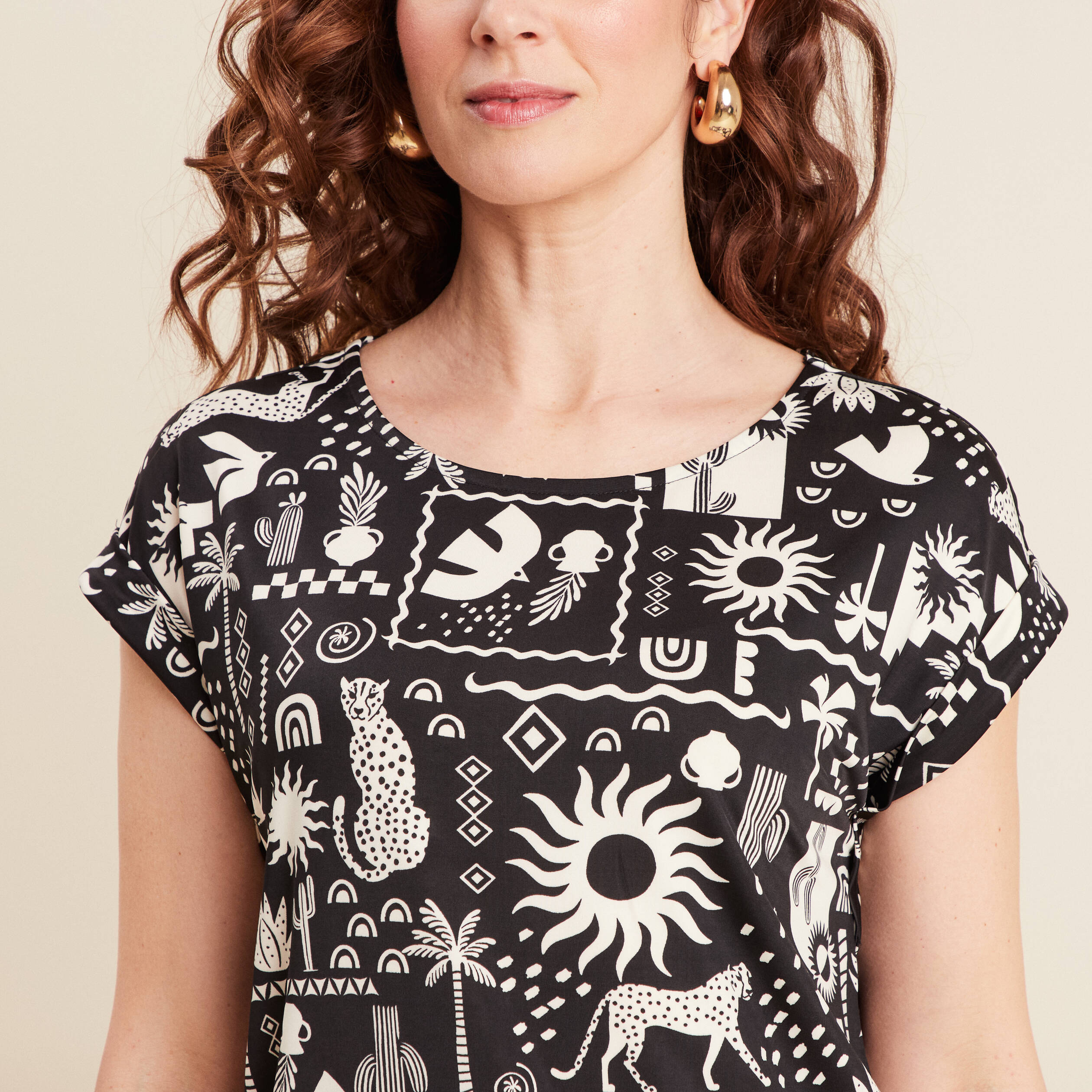 T-shirt manches courtes noir femme