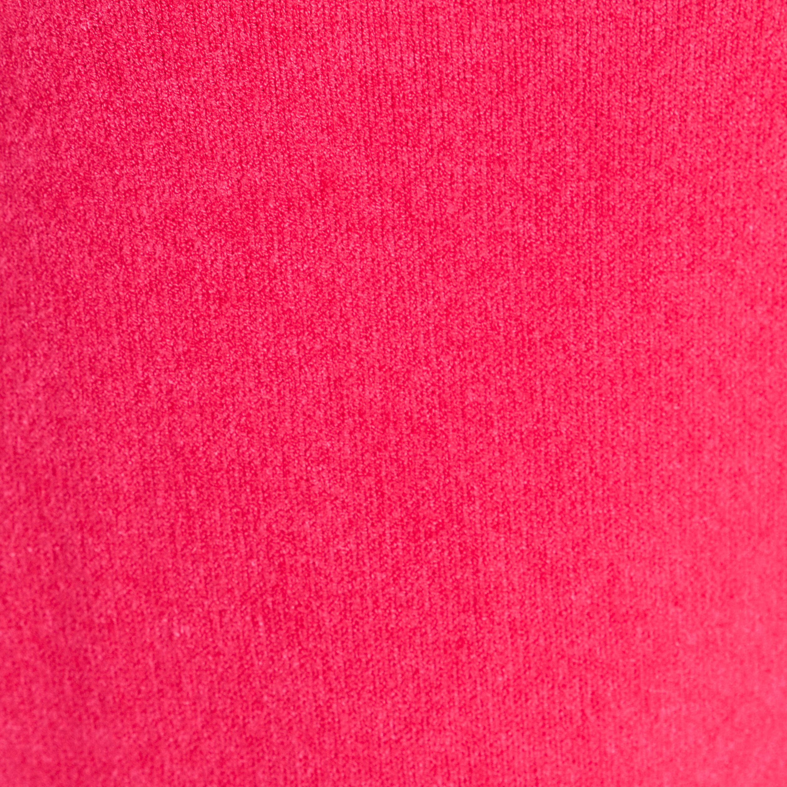 Pull droit col rond manches 3/4 rose femme