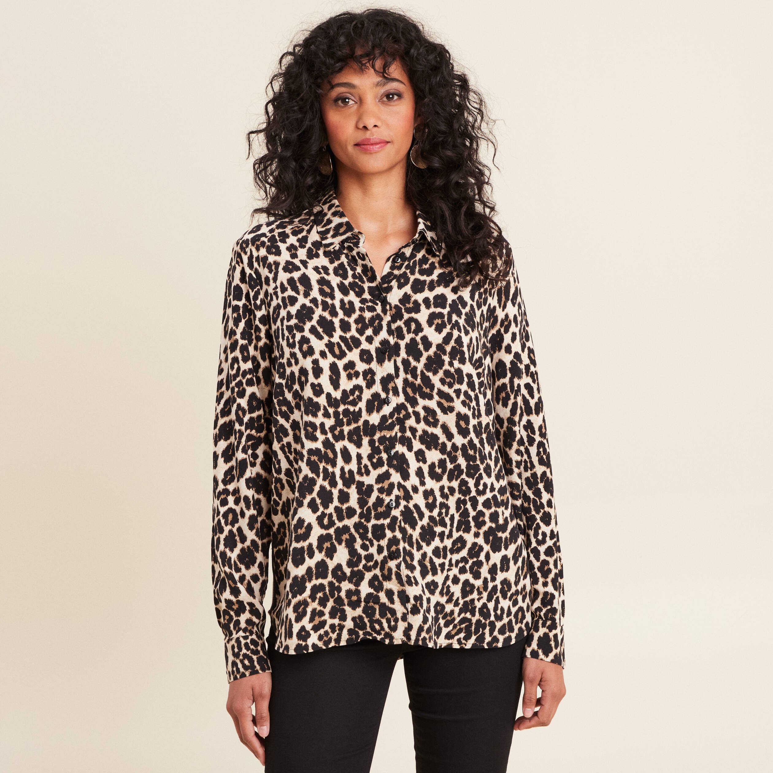 chemise manches longues creme femme Chemise manches longues creme femme