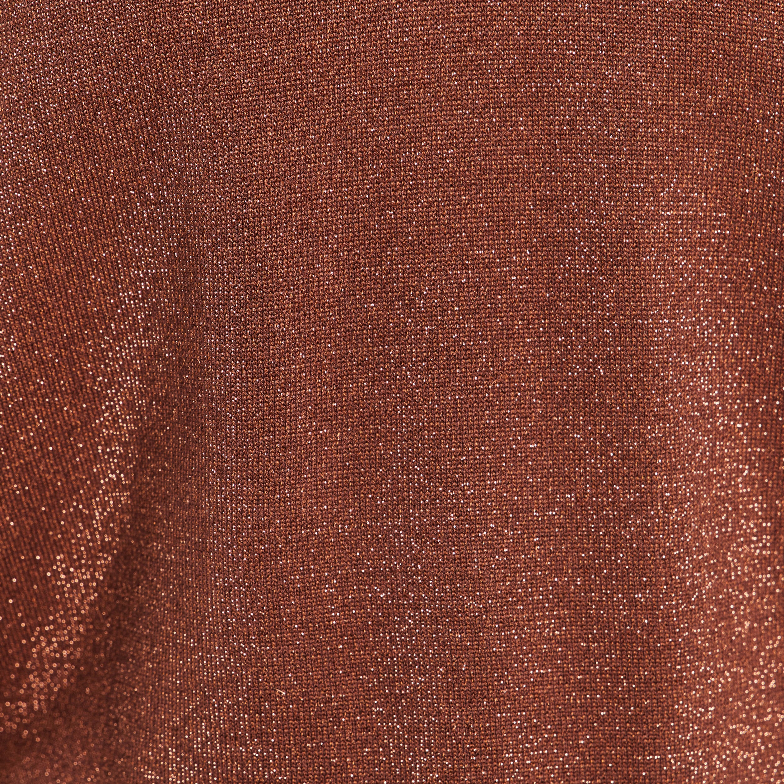 Pull manches longues marron femme