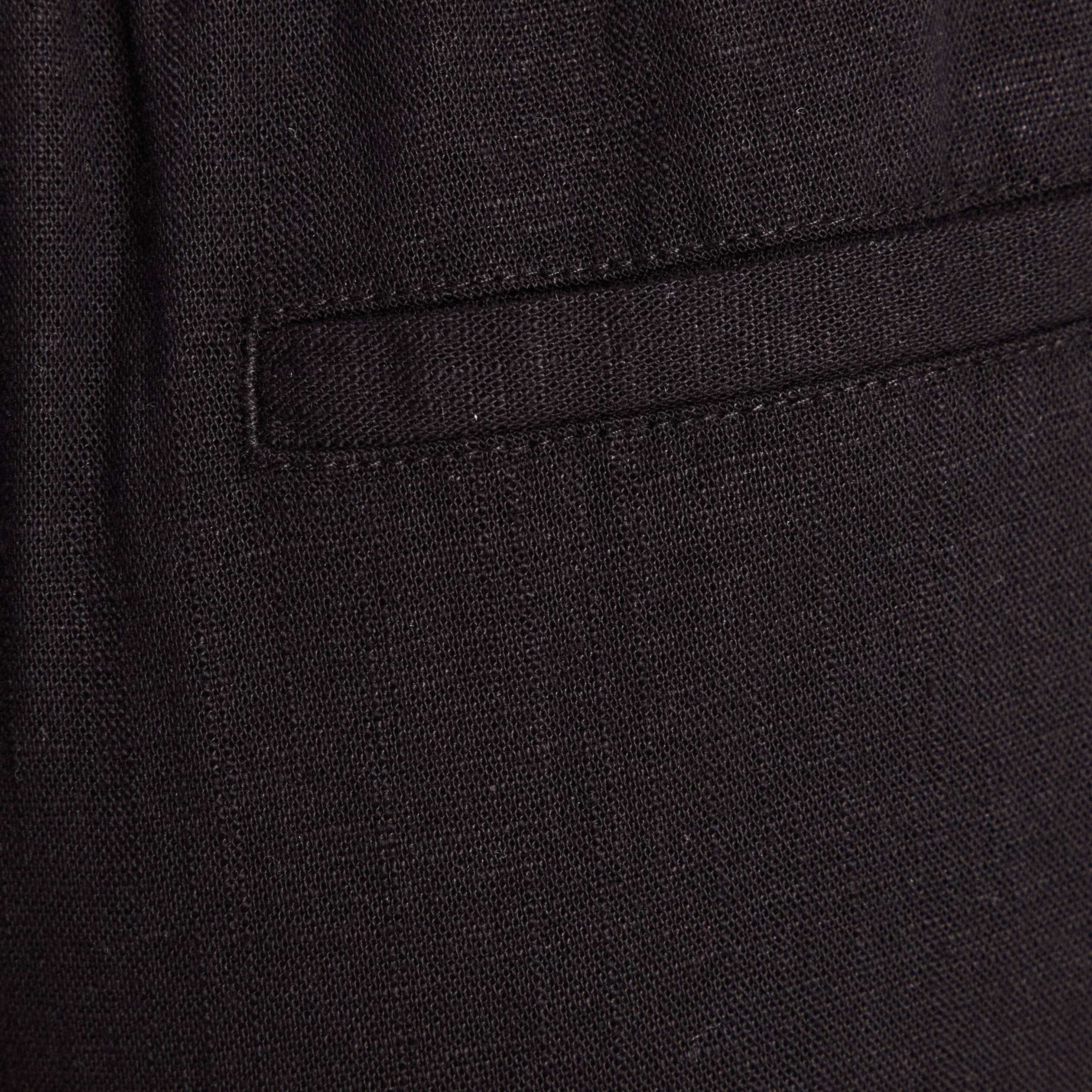Pantalon large 7/8ème ceinturé noir femme