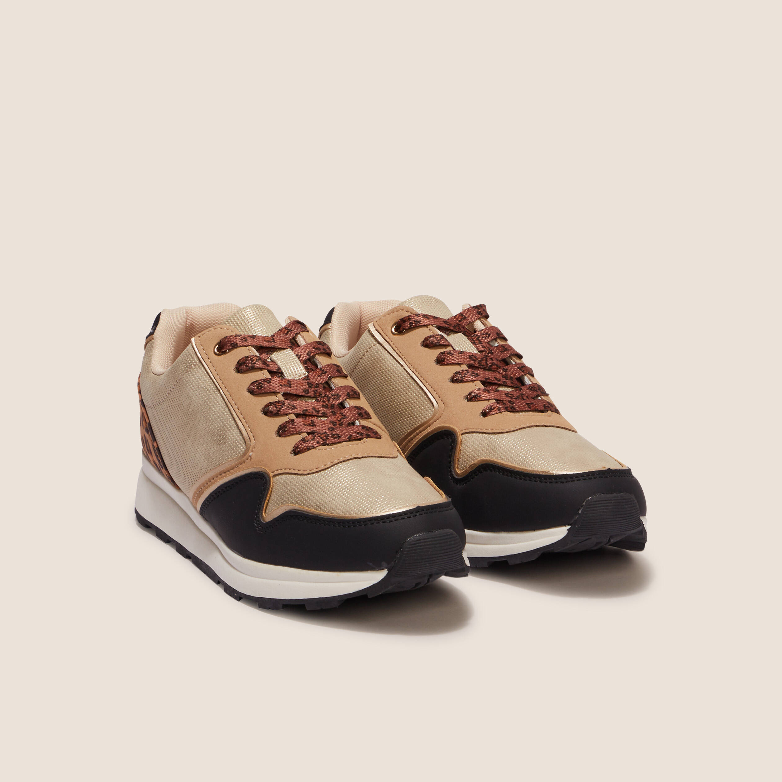 Baskets plates beige femme Bréal