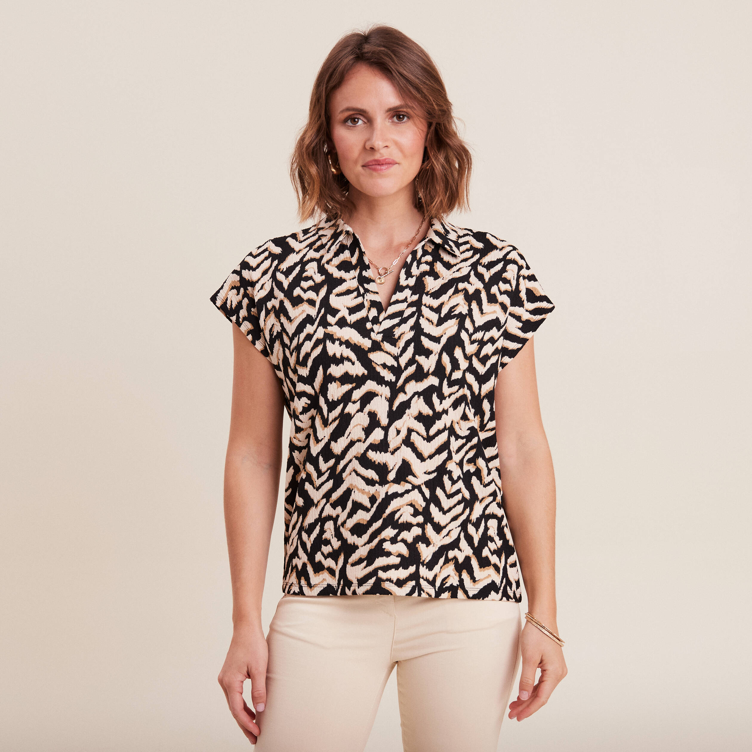 T-shirt manches courtes noir femme