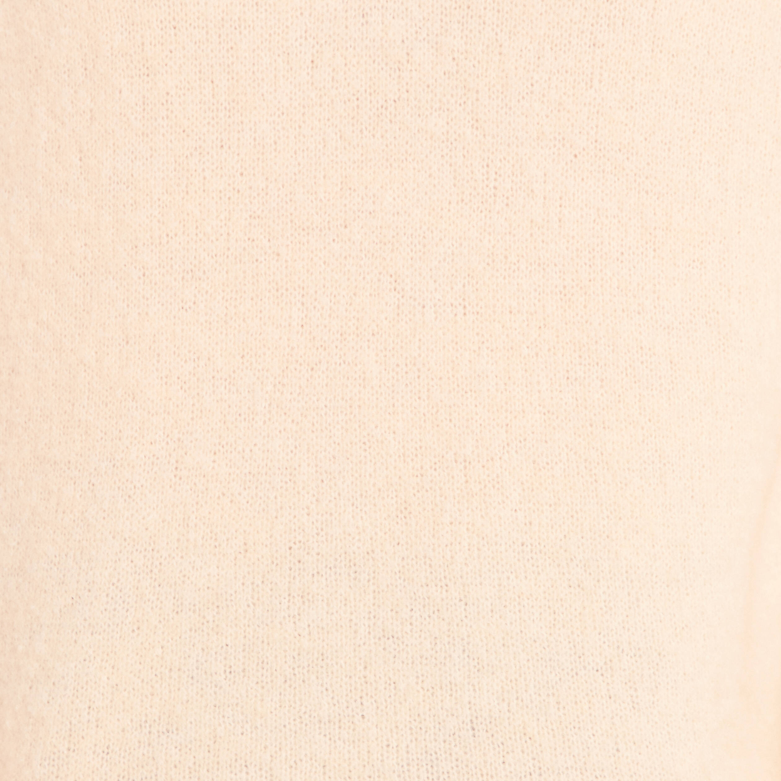 Pull col v orange abricot femme