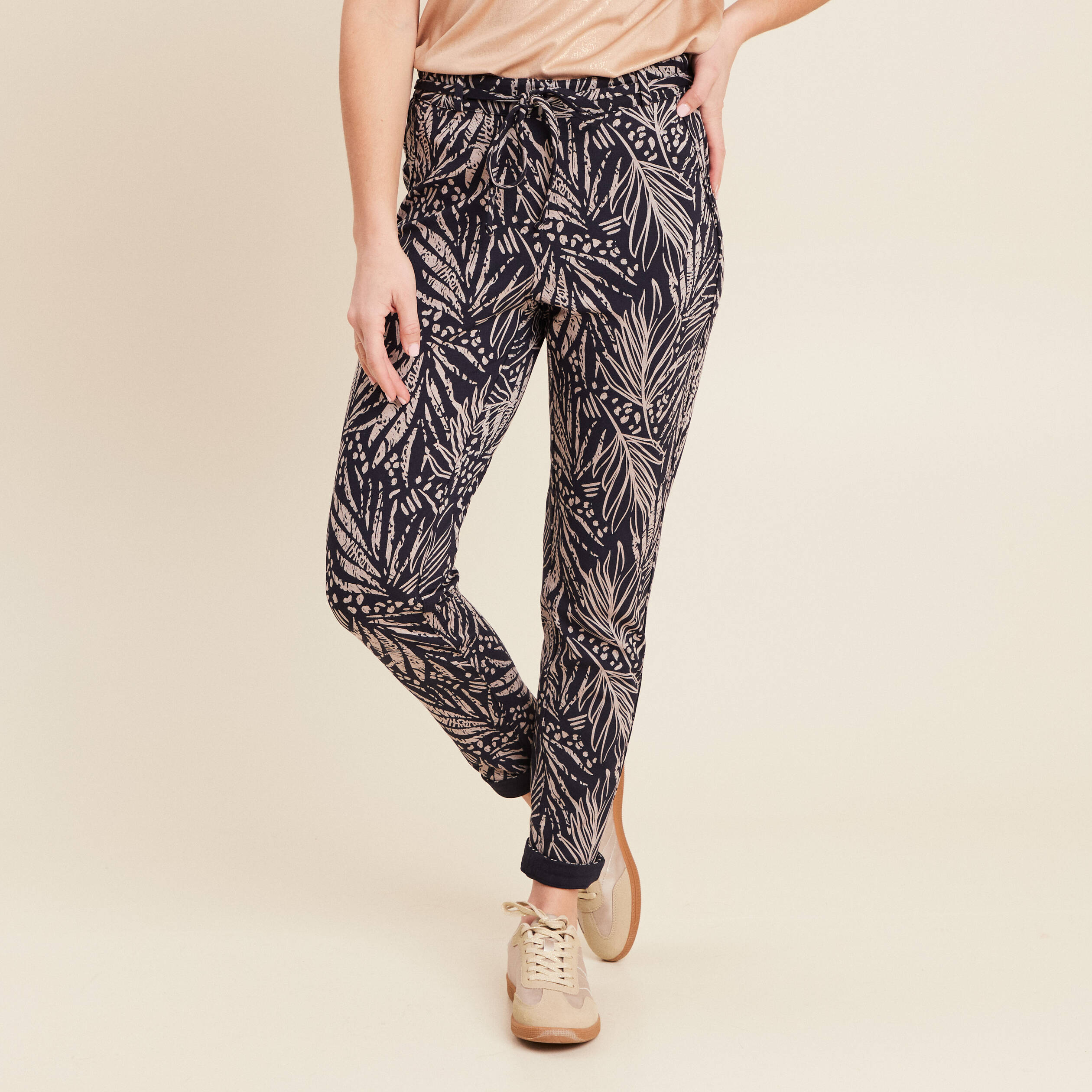 pantalon jogging reversible bleu fonce femme Pantalon jogging réversible bleu foncé femme